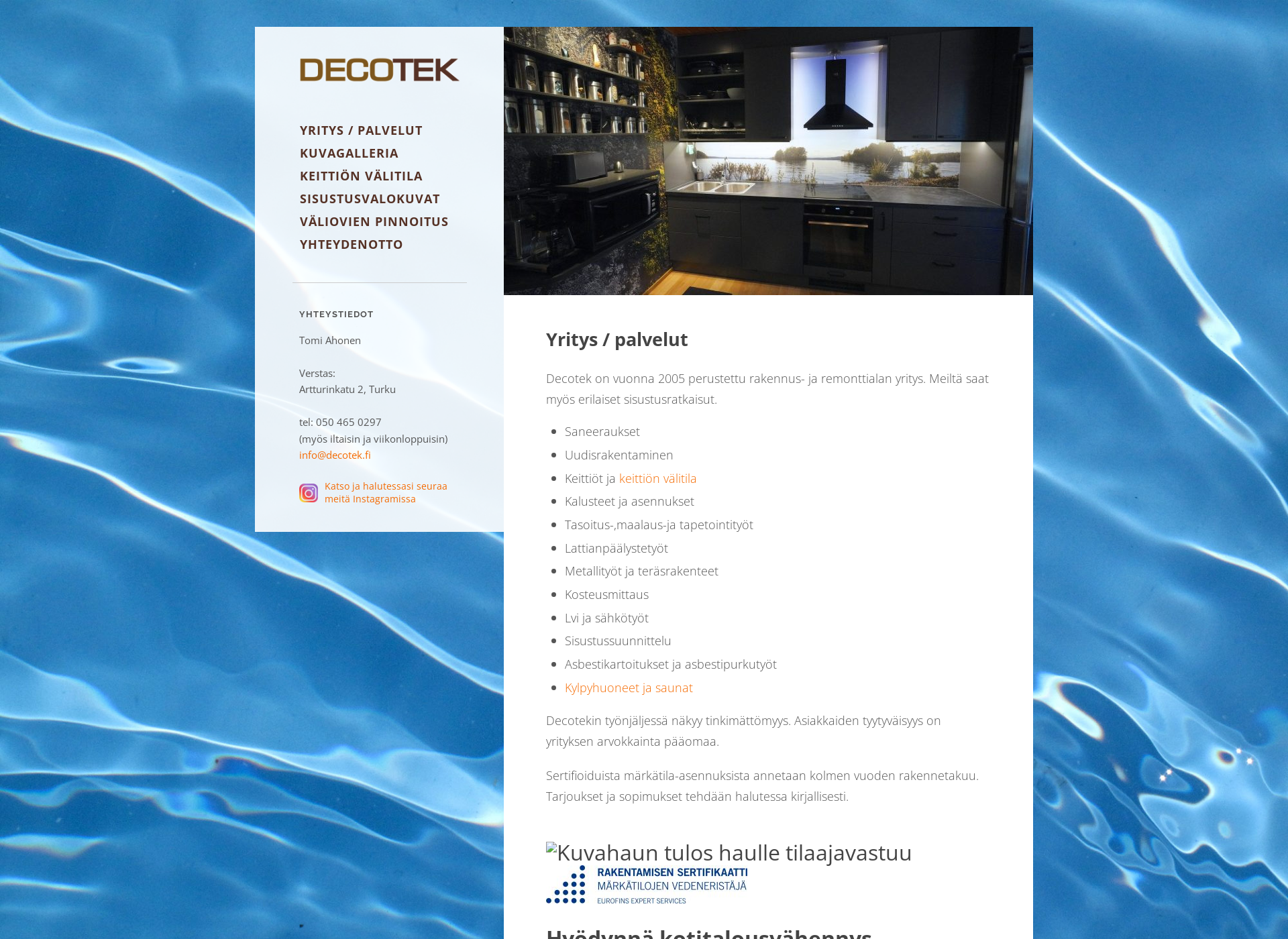 Screenshot for decotek.fi