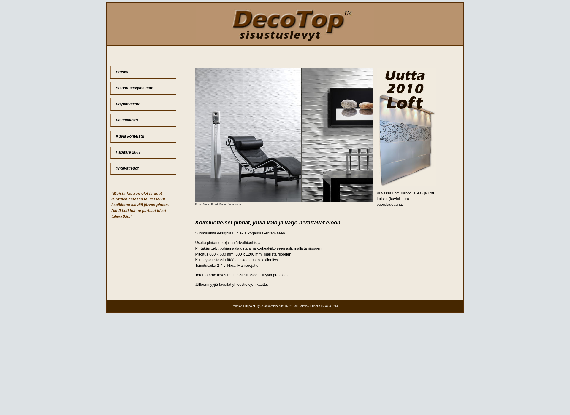 Screenshot for decotop.fi