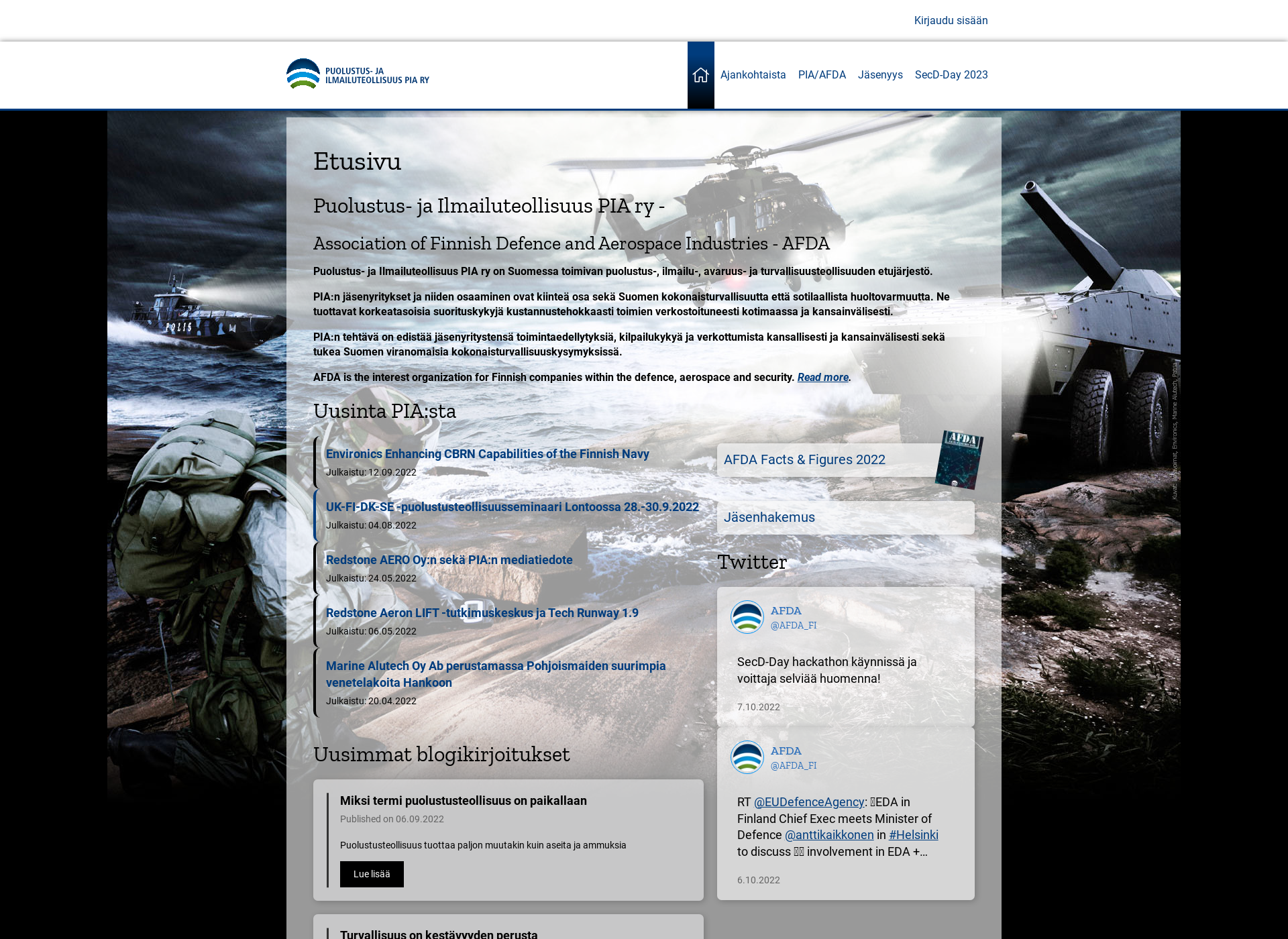 Screenshot for defenceindustries.fi