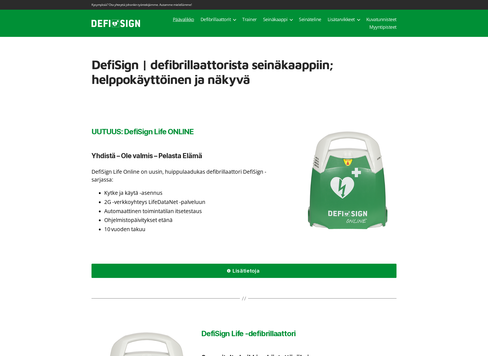 Skärmdump för defisign.fi