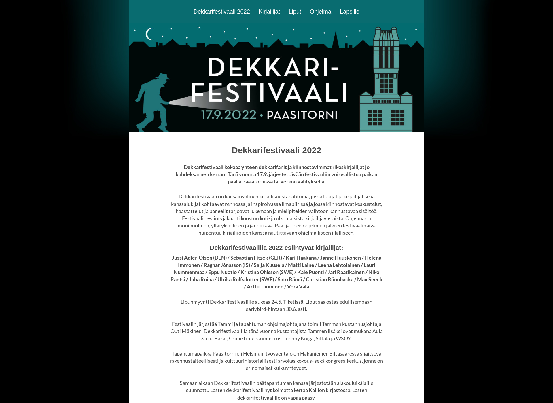 Screenshot for dekkarifestivaali.fi
