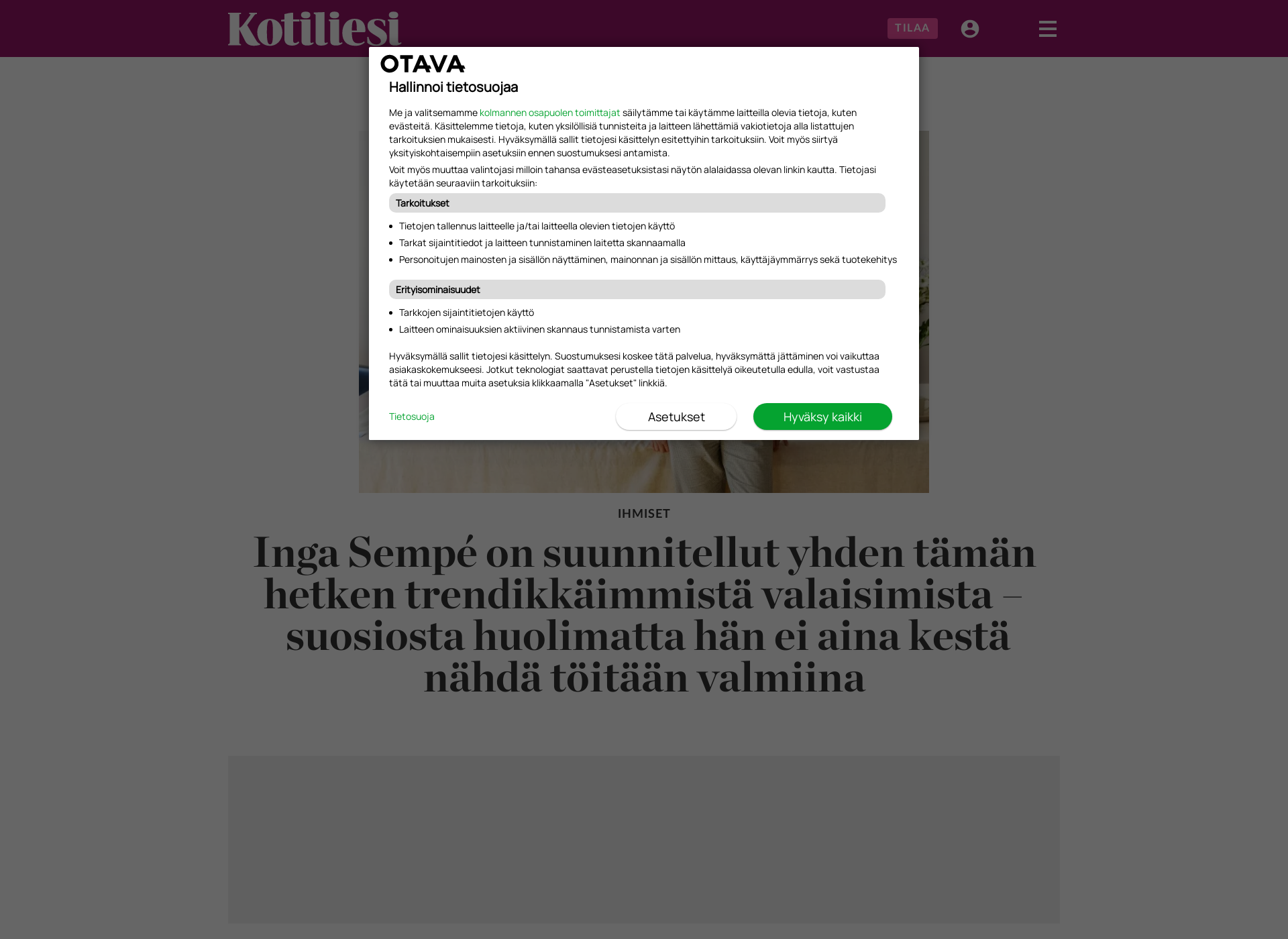 Skärmdump för dekolehti.fi