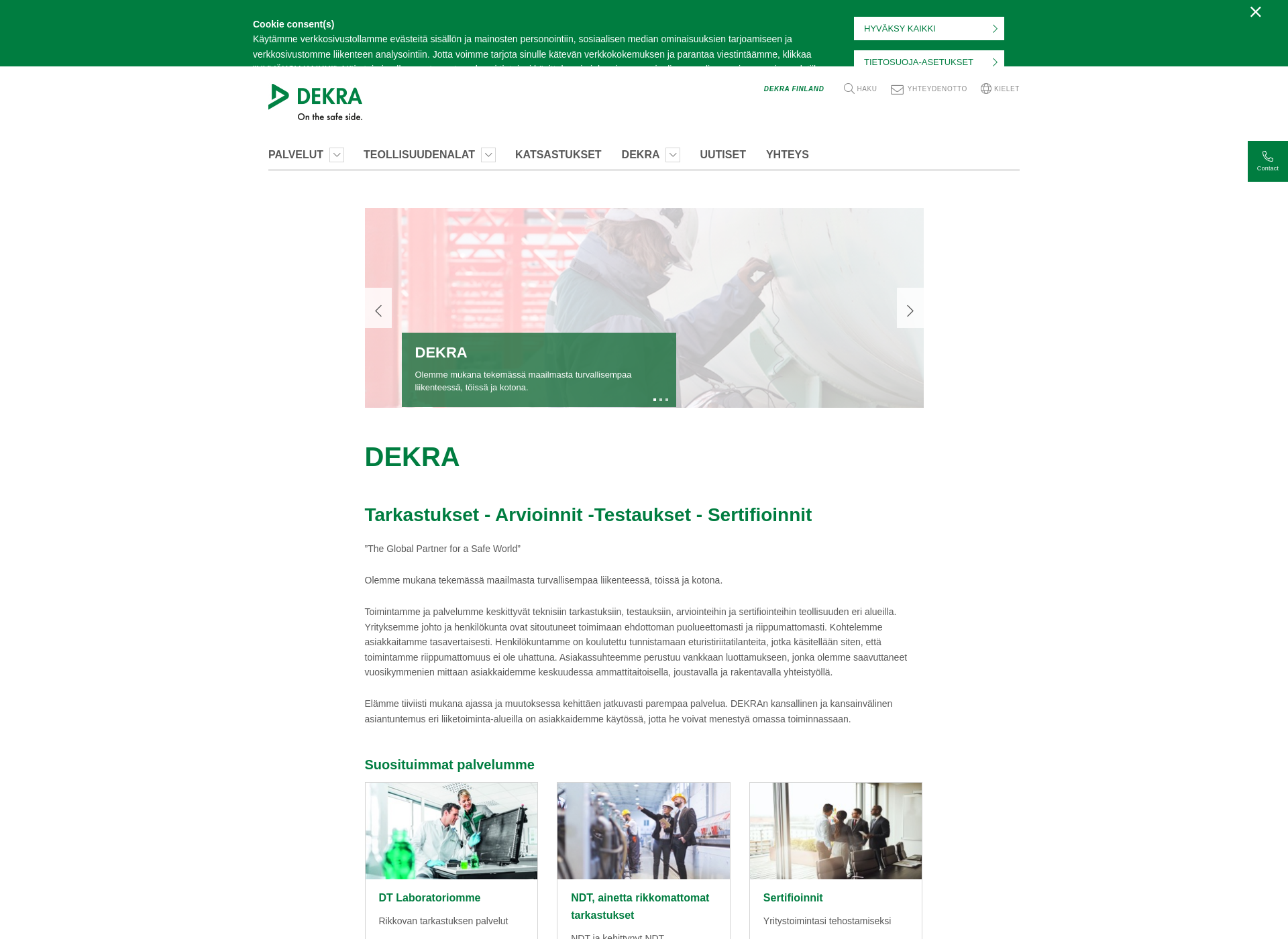 Screenshot for dekra.fi