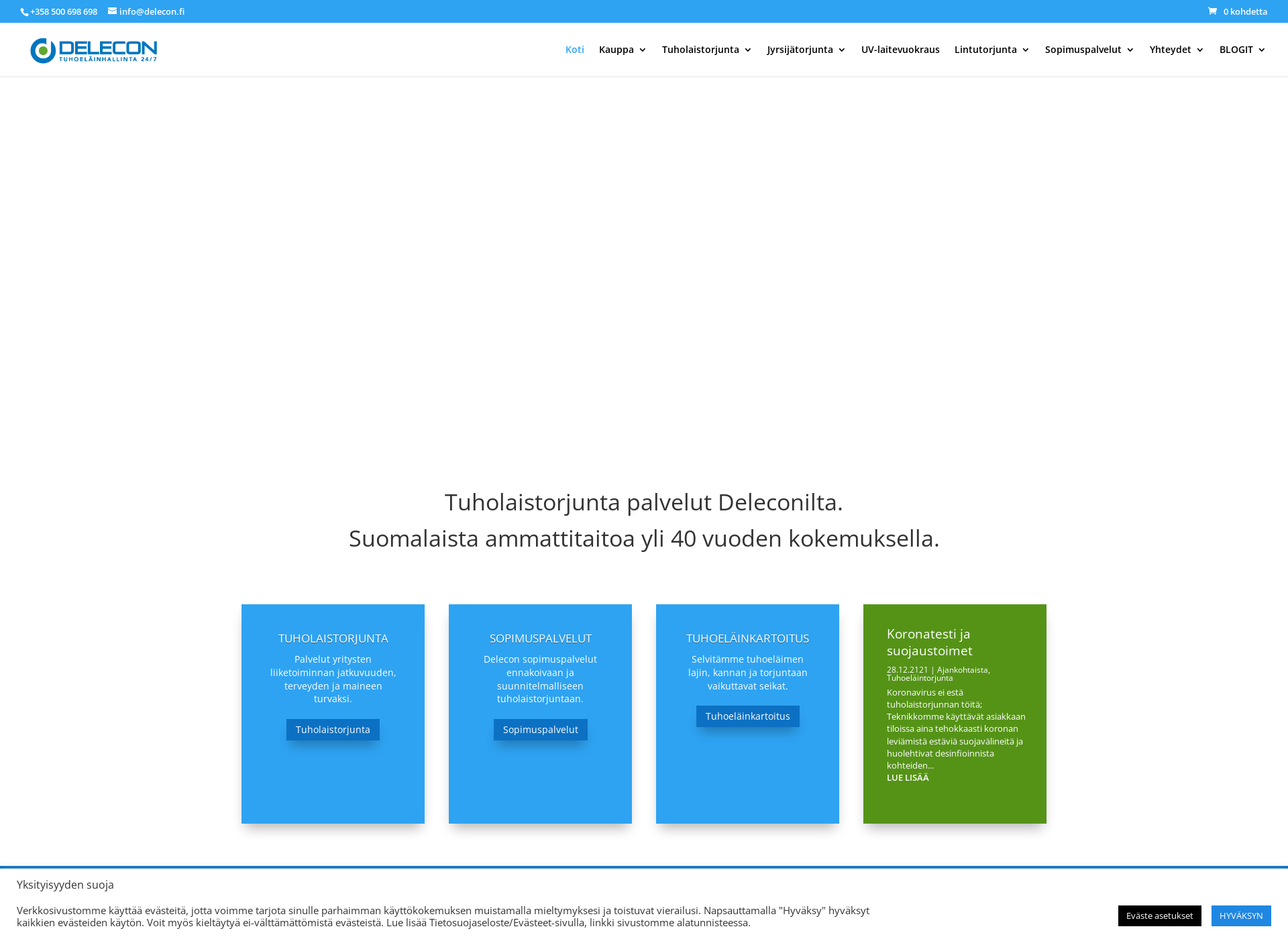 Screenshot for delecon.fi