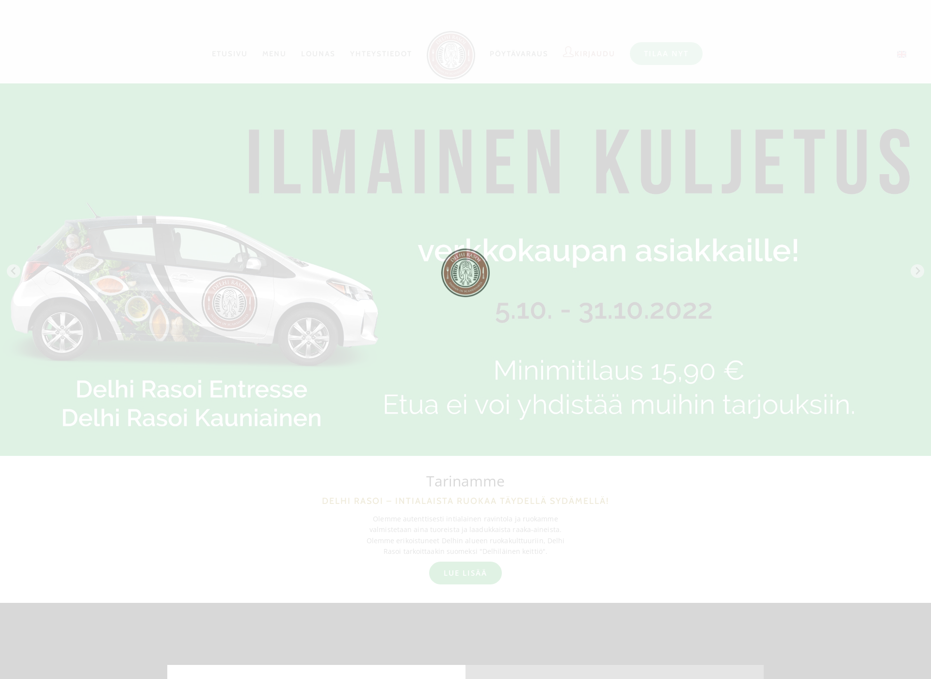 Screenshot for delhirasoi.fi