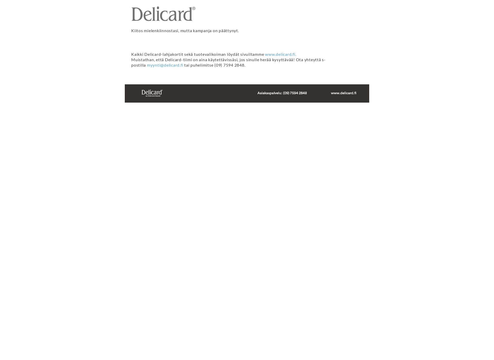 Screenshot for delicardkesa.fi
