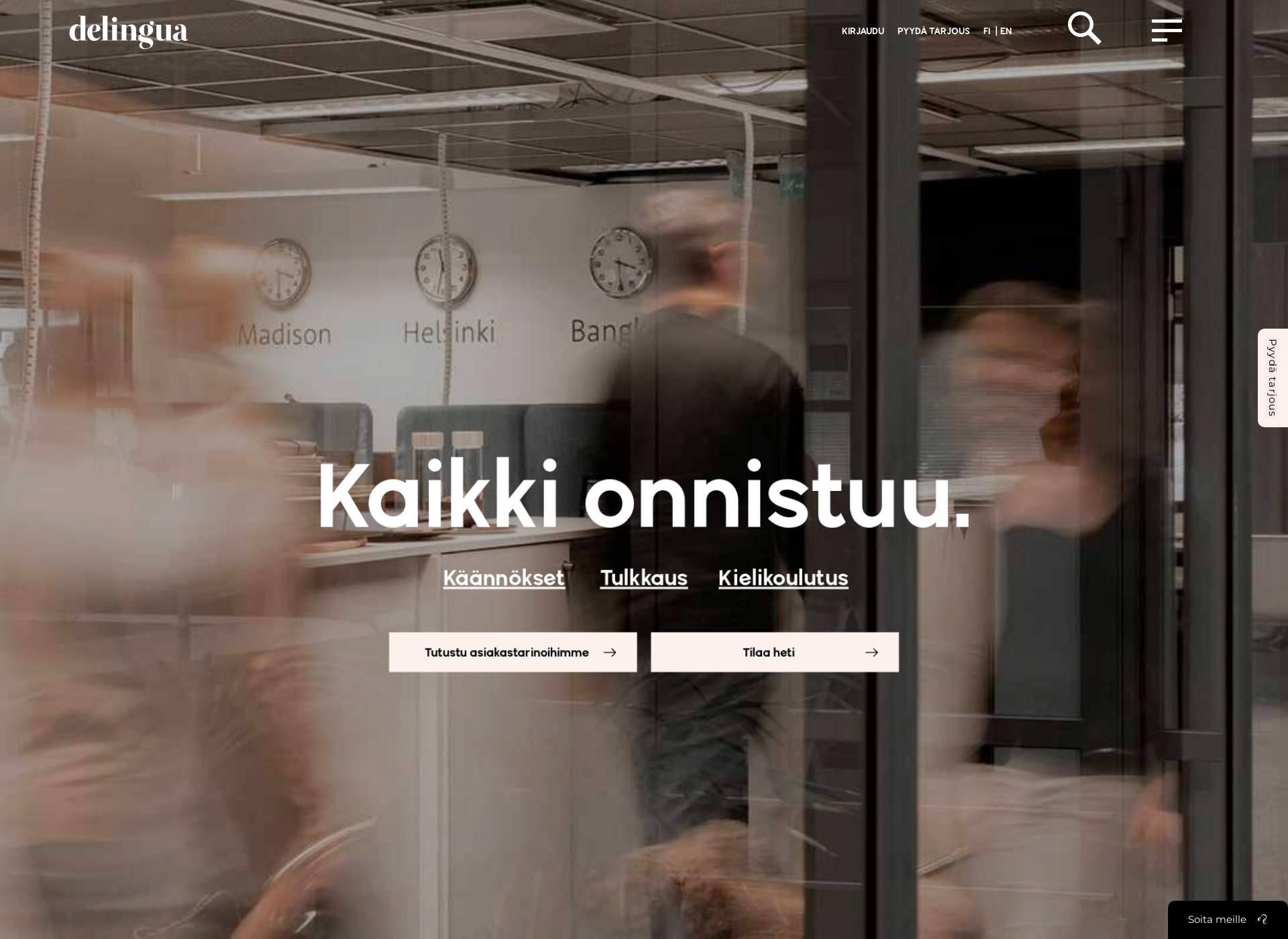 Screenshot for delingua.fi