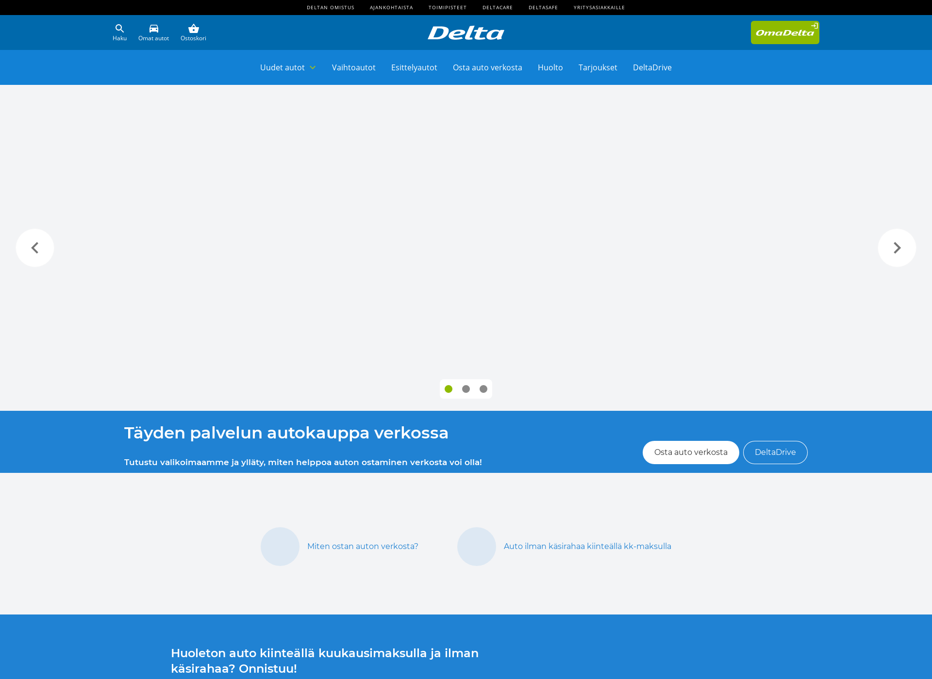 Skärmdump för deltamotorgroup.fi