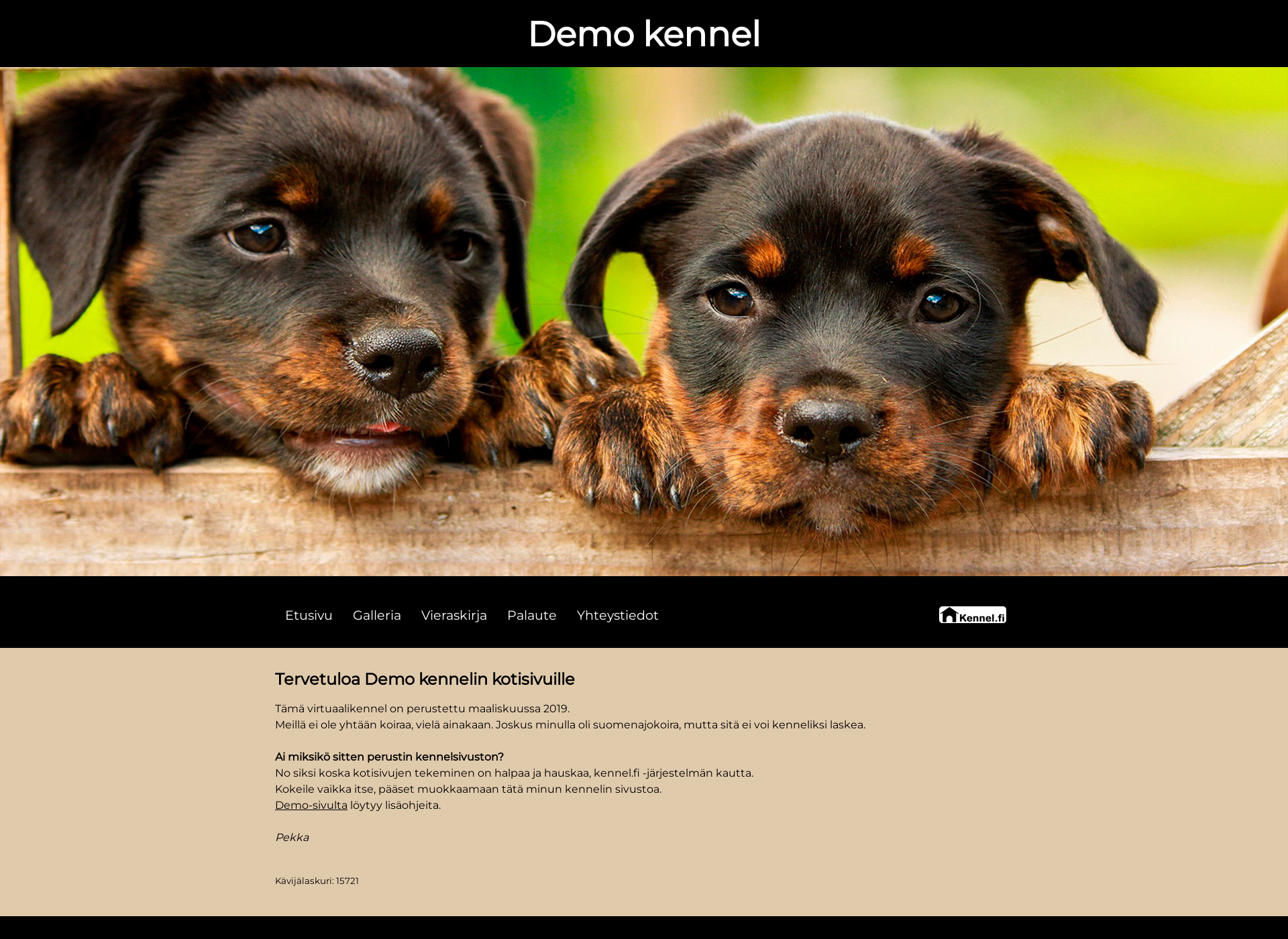 Screenshot for demokennel.fi