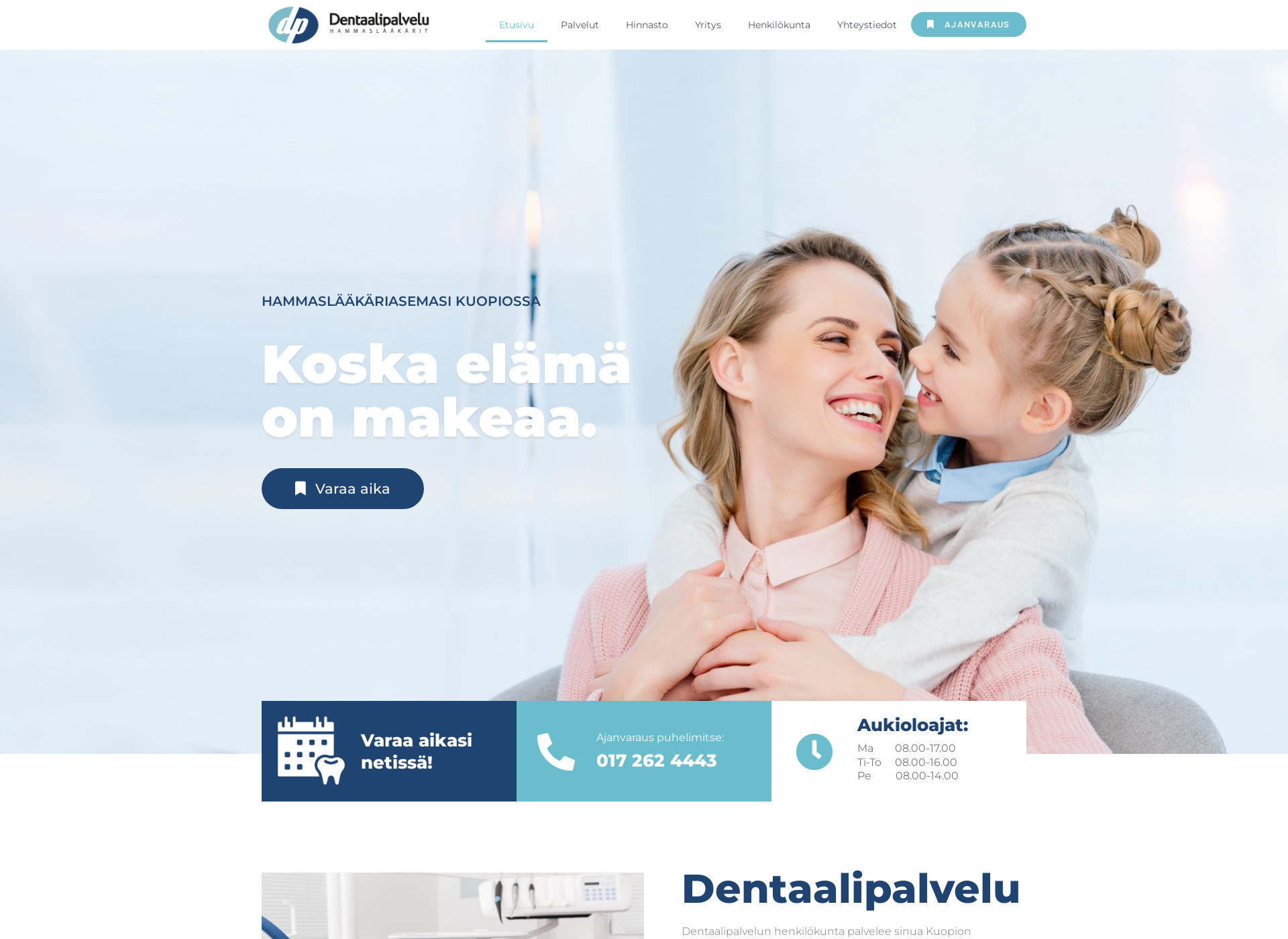 Näyttökuva dentaalipalvelu.fi