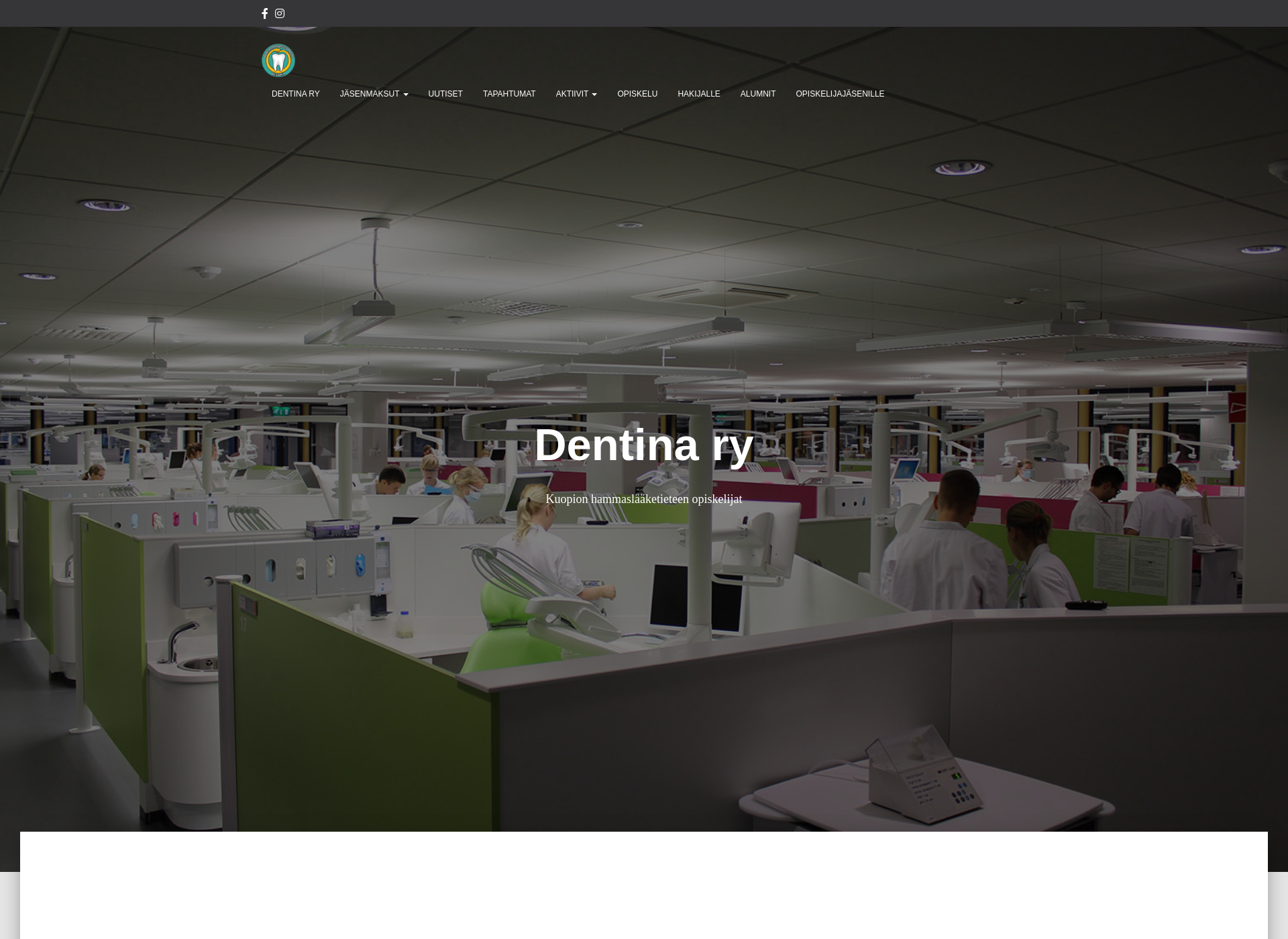Skärmdump för dentina.fi