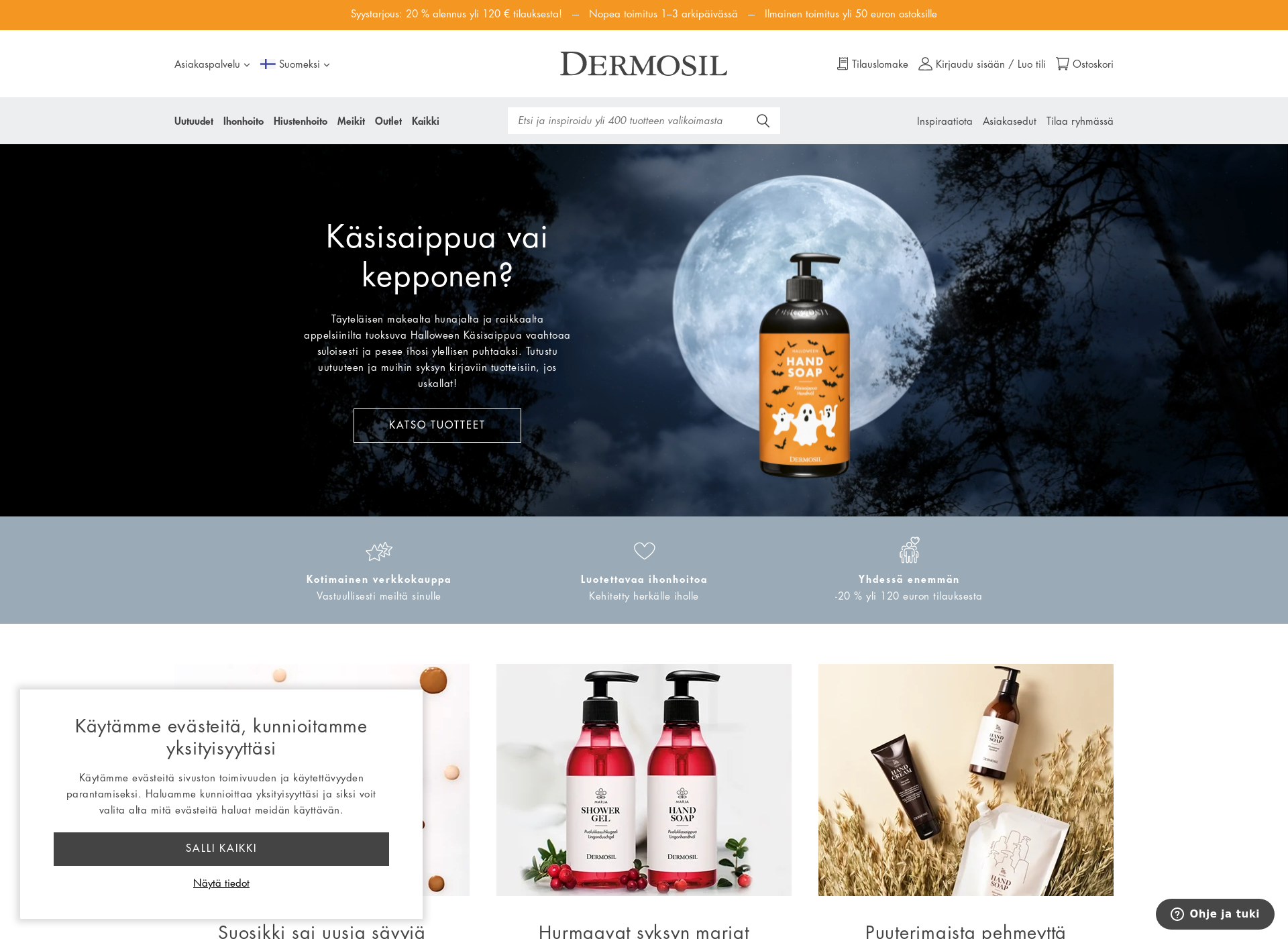 Screenshot for dermosil.fi