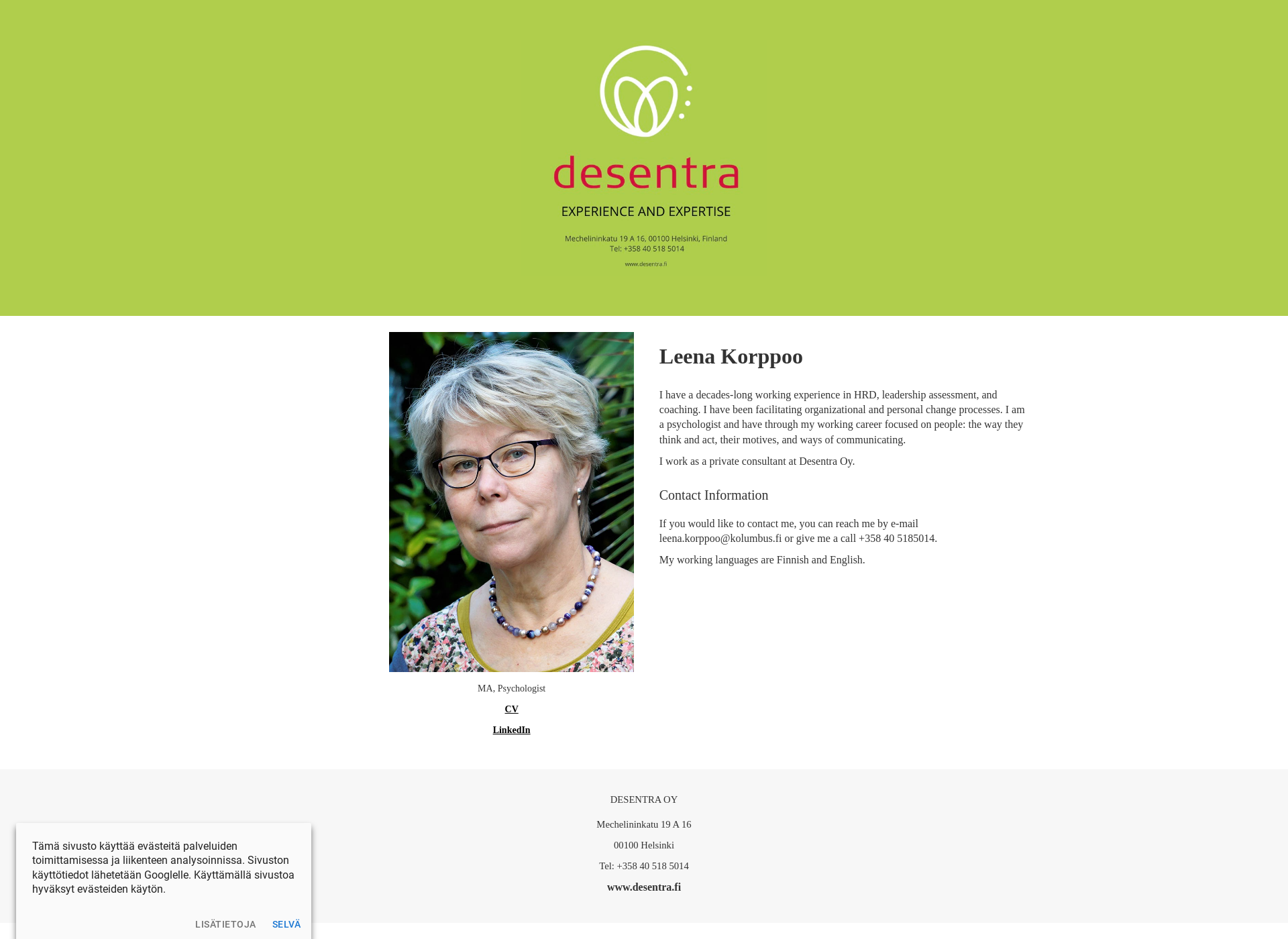 Screenshot for desentra.fi