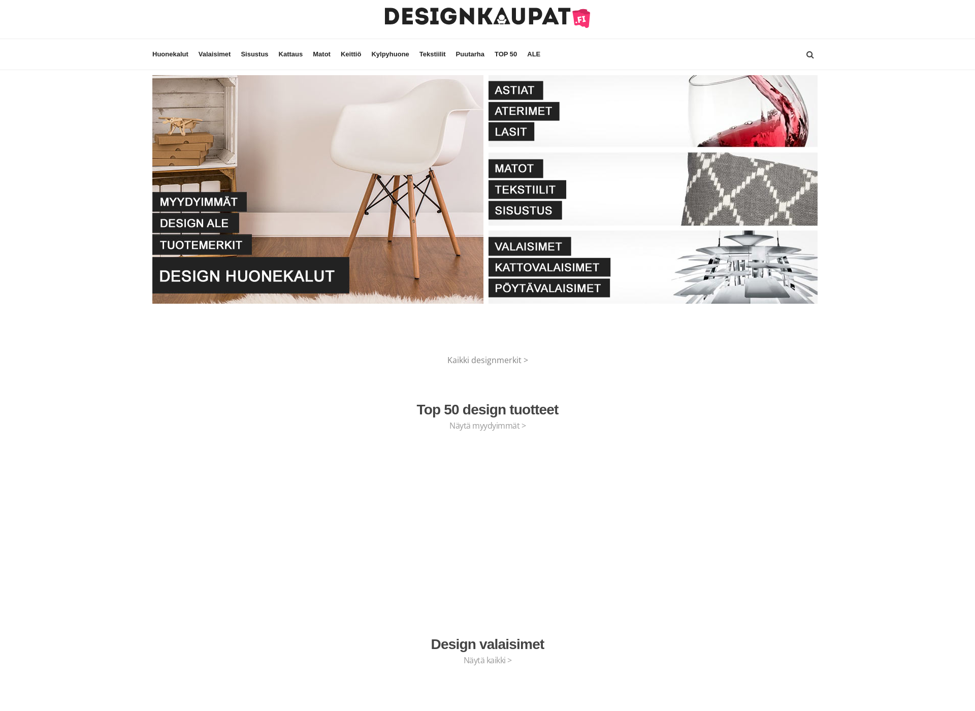 Skärmdump för designkaupat.fi