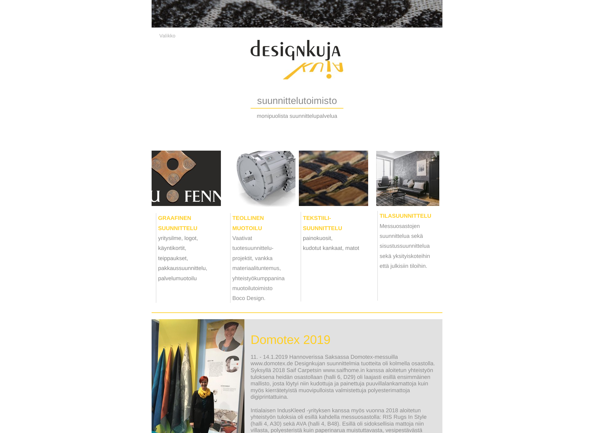 Skärmdump för designkuja.fi