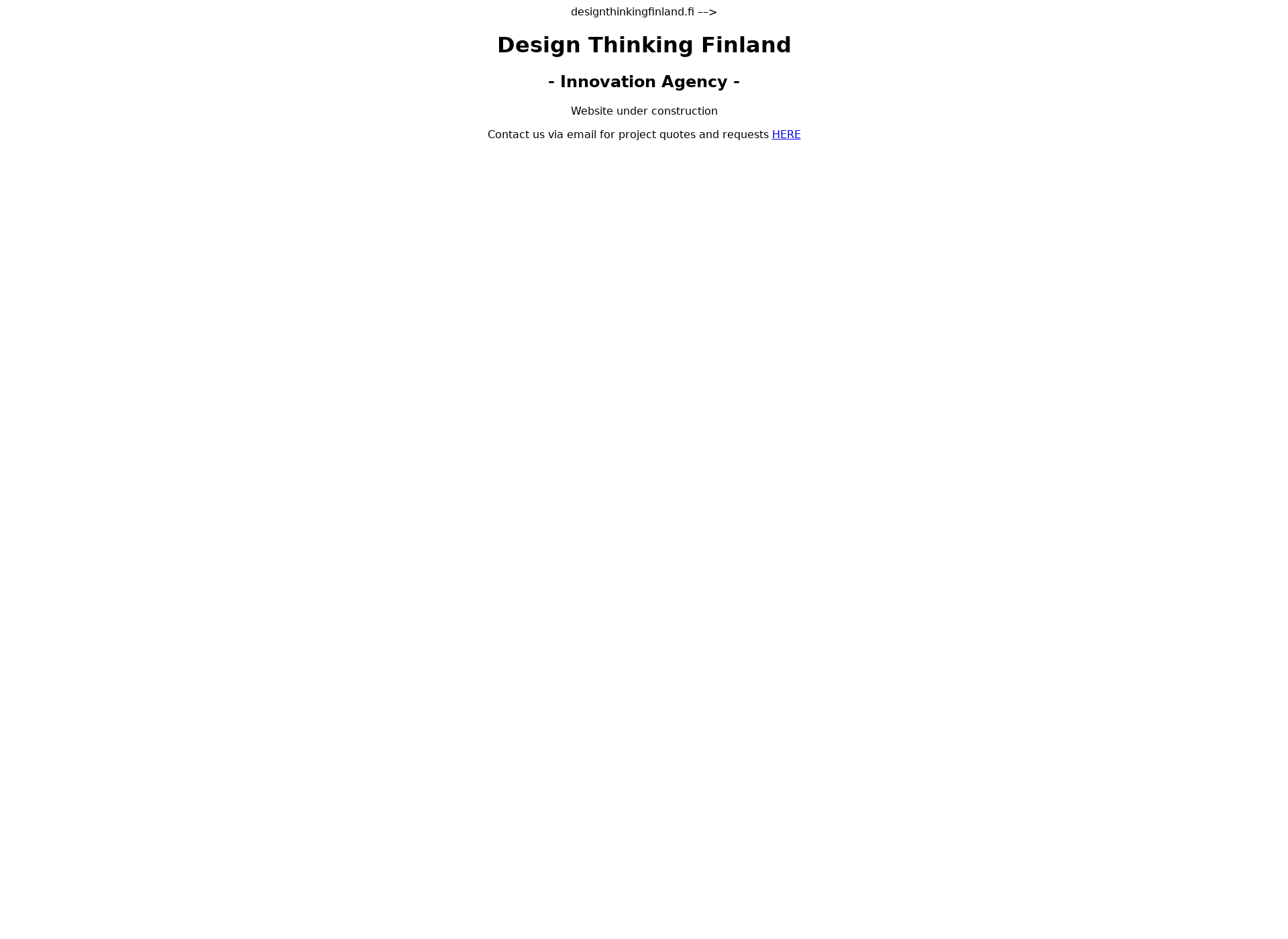 Skärmdump för designthinkingfinland.fi