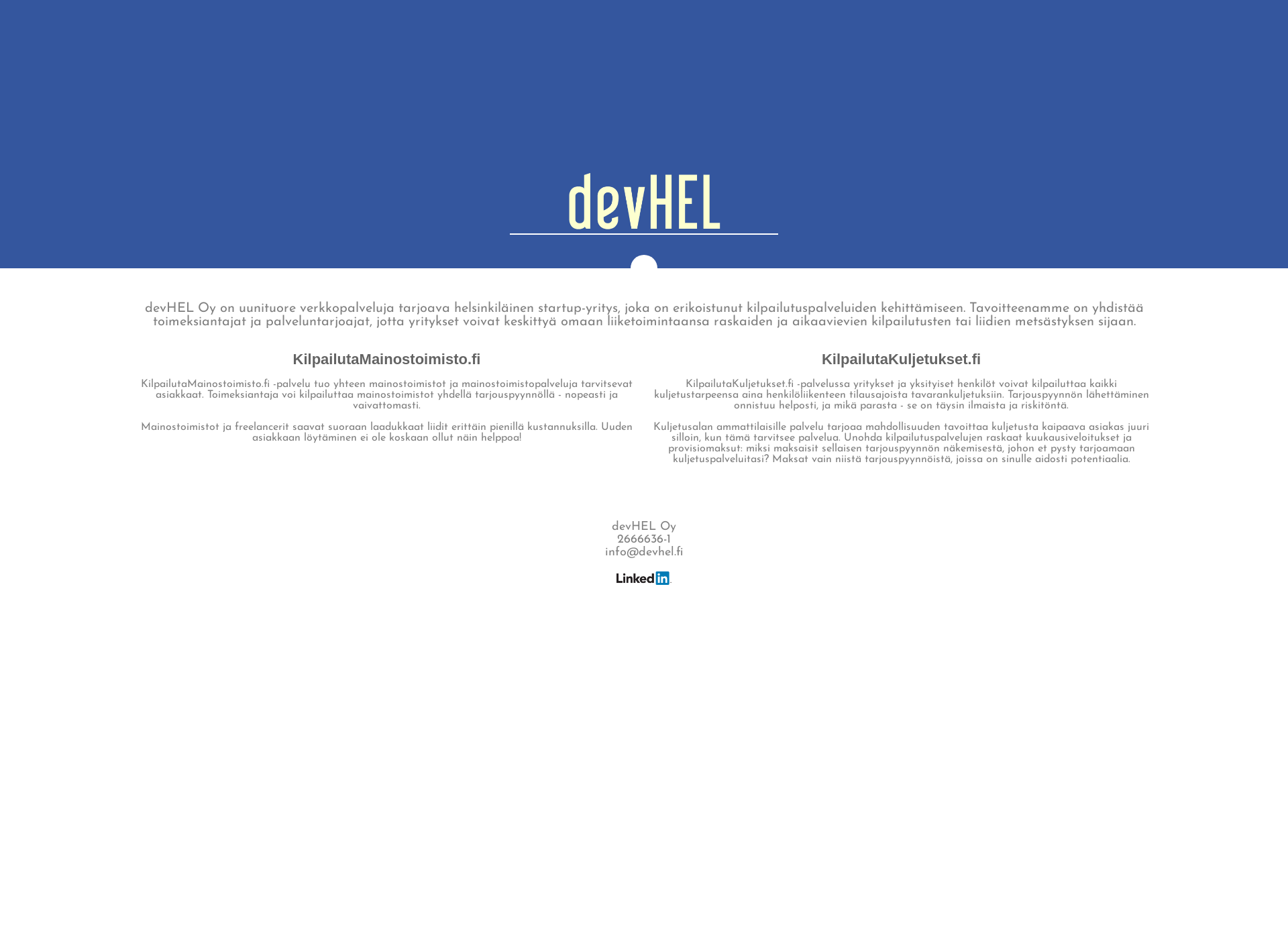 Screenshot for devhel.fi
