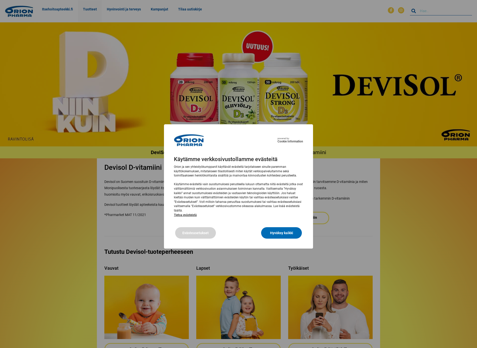 Screenshot for devisol.fi