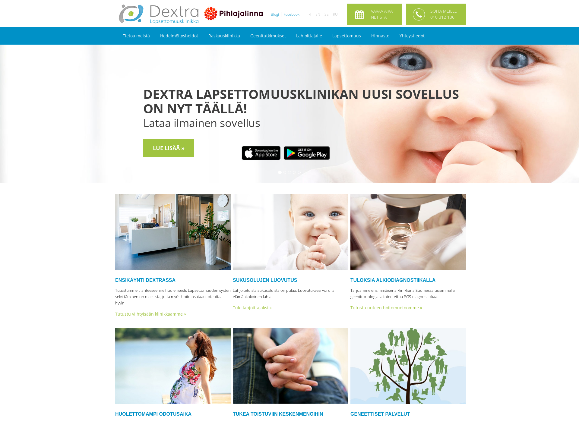Näyttökuva dextraivf.fi