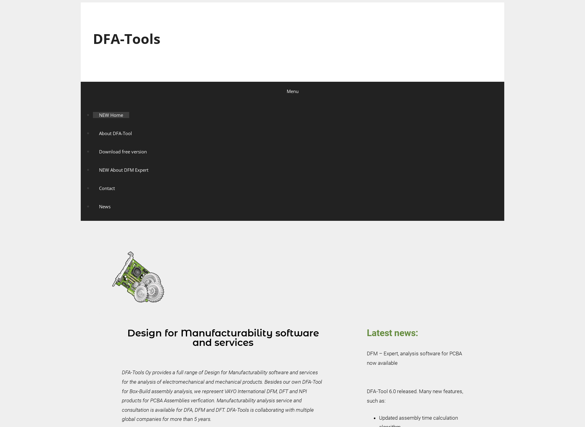 Screenshot for dfa-tools.fi