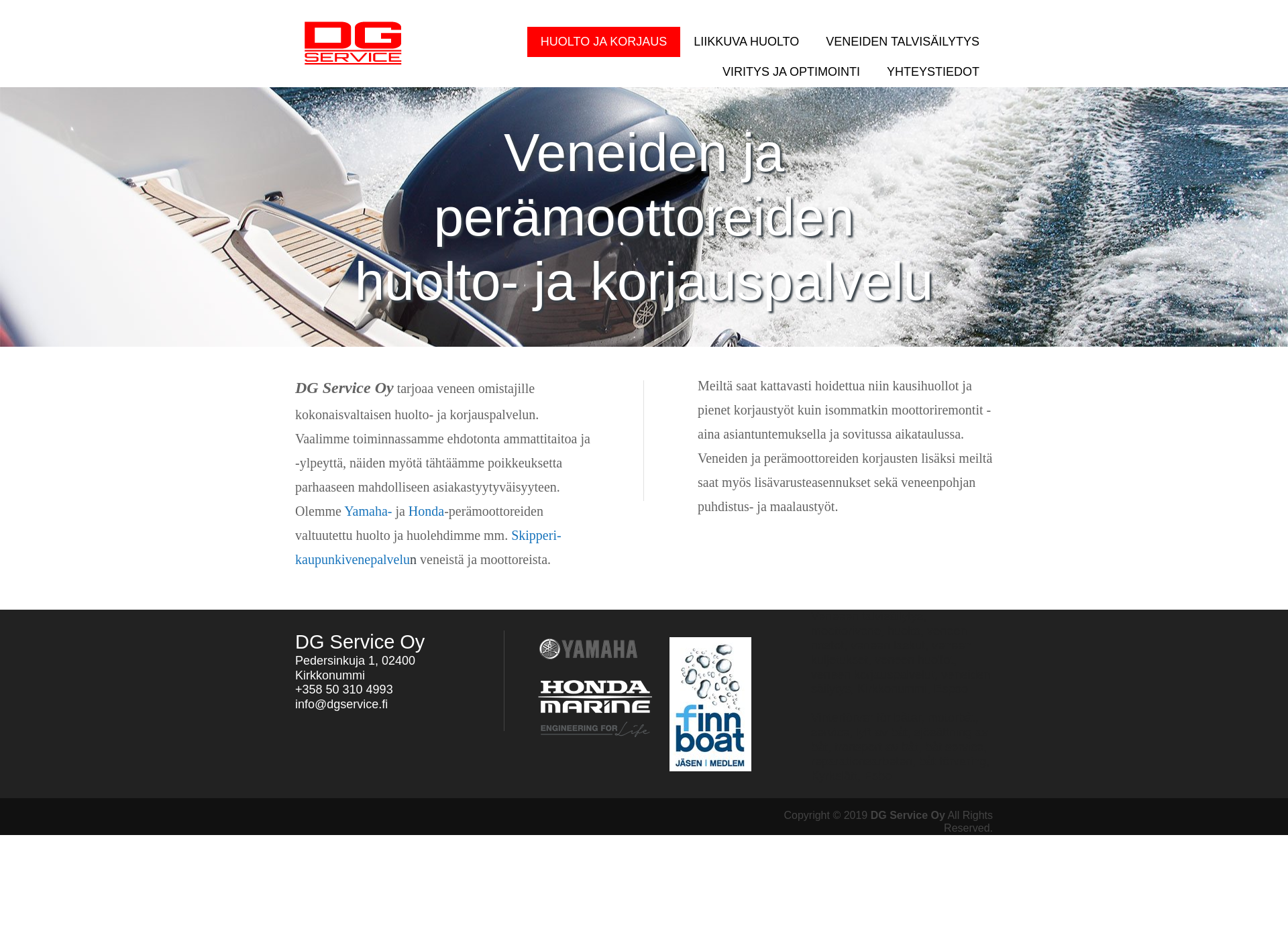Screenshot for dgservice.fi