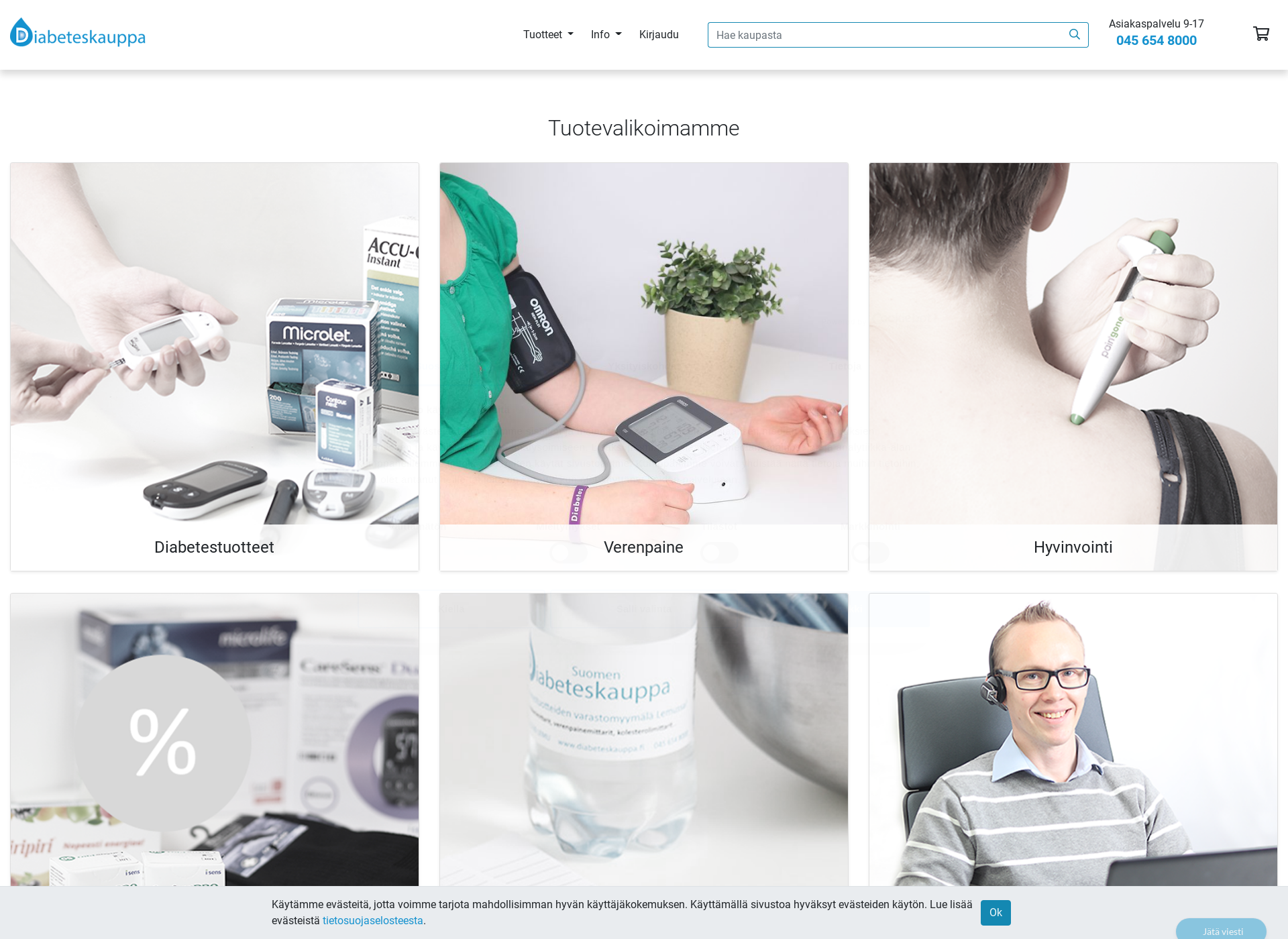 Screenshot for diabeteskauppa.fi