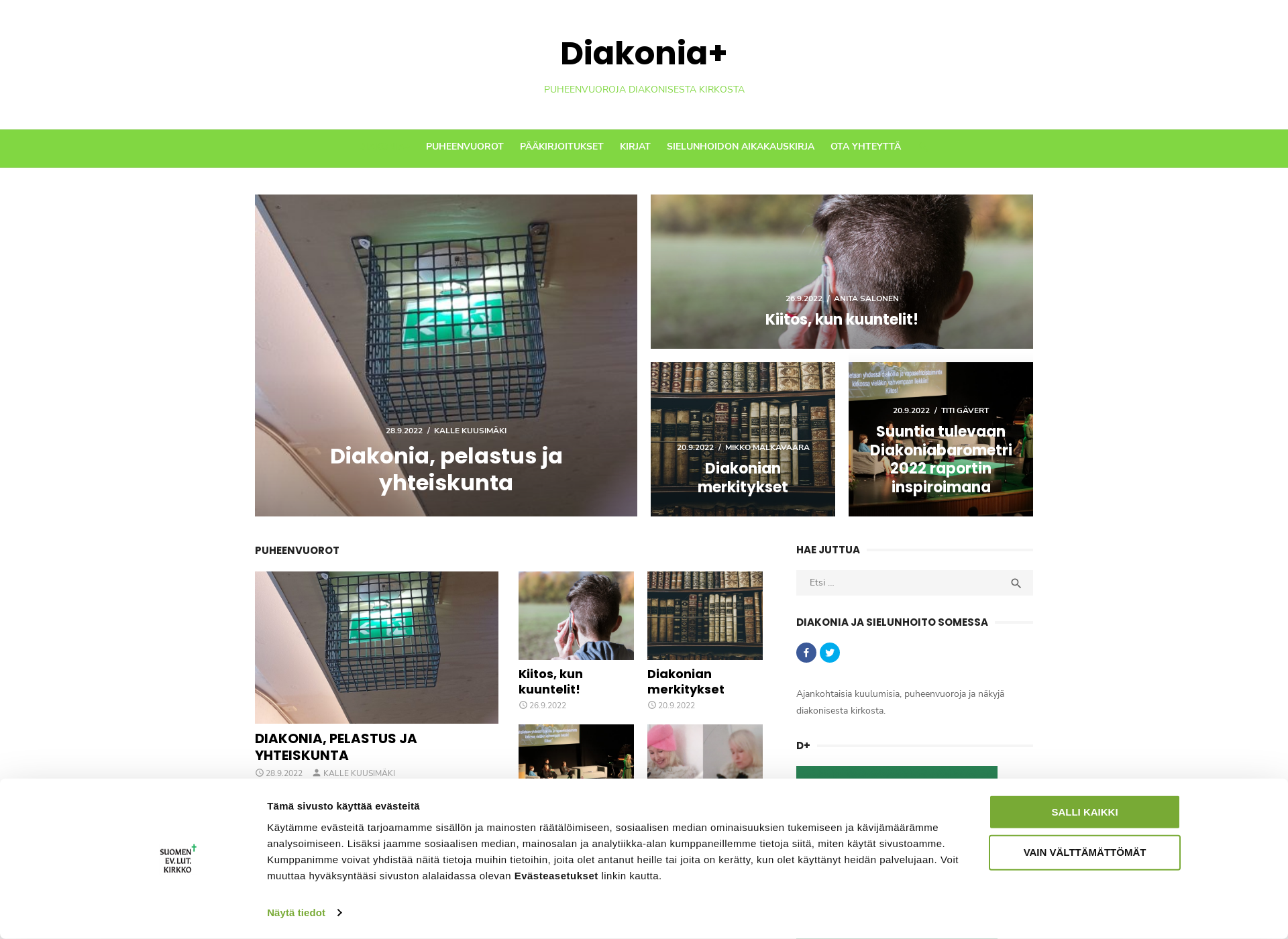Skärmdump för diakoniaplus.fi
