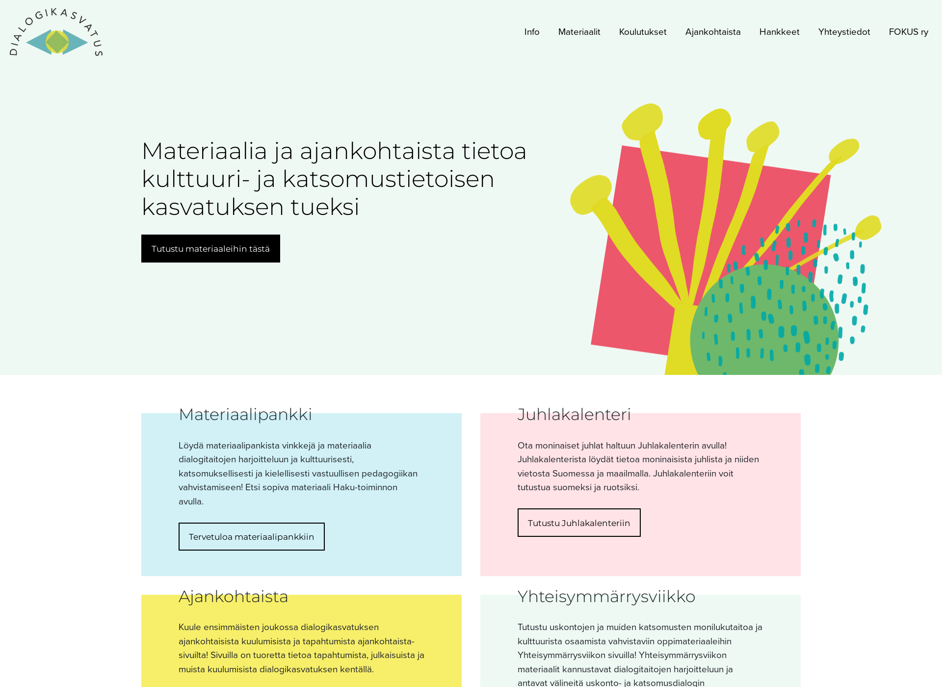 Screenshot for dialogikasvatus.fi