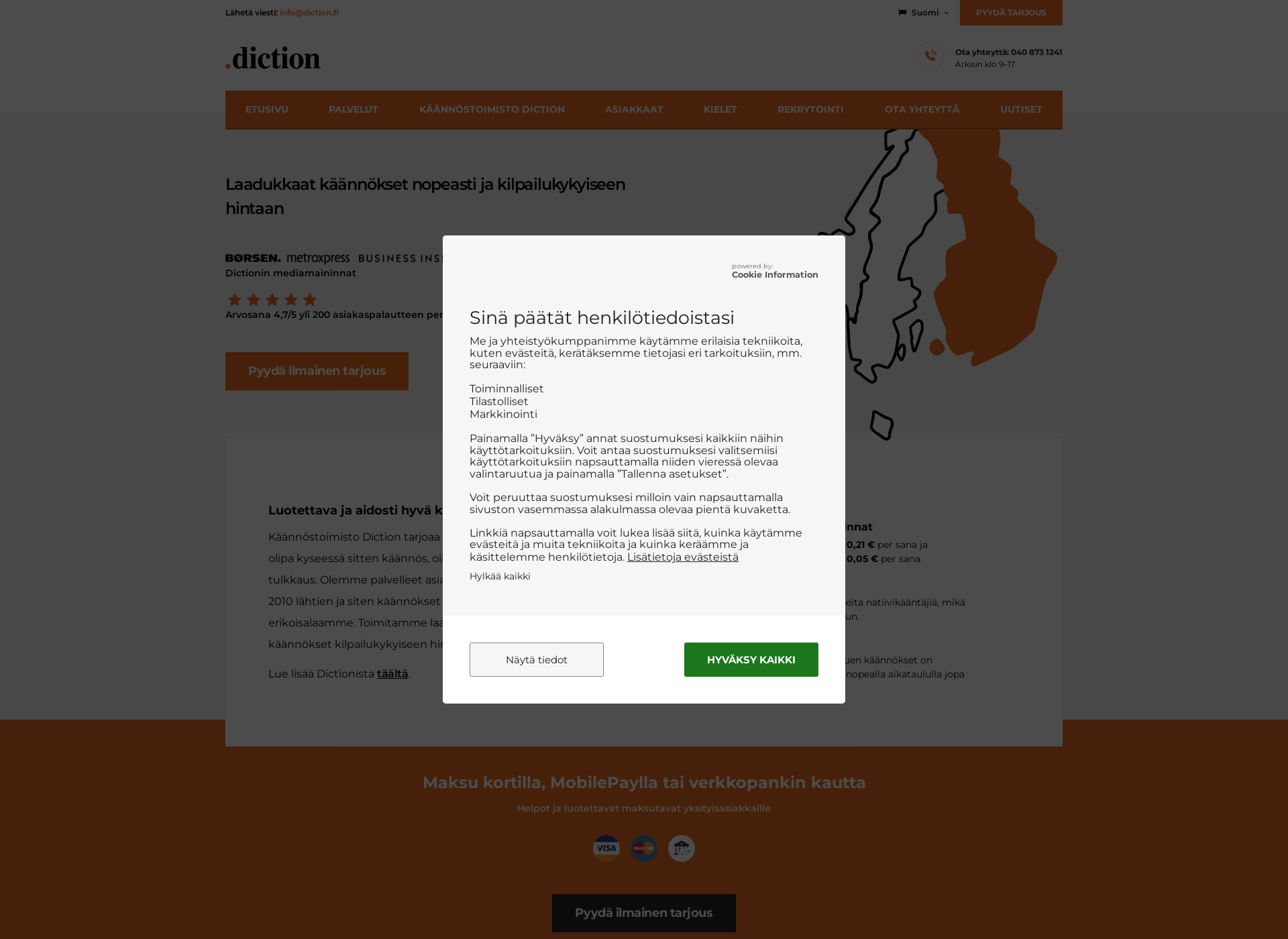 Screenshot for diction.fi