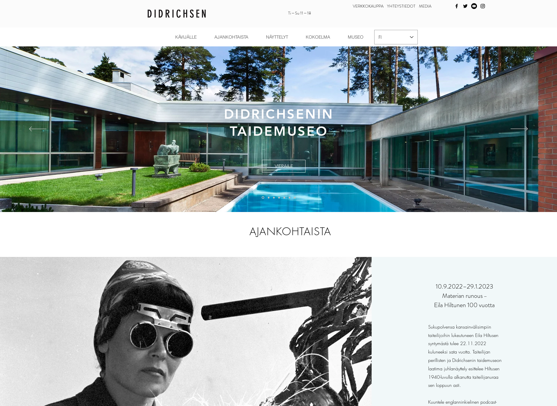 Skärmdump för didrichsenmuseum.fi