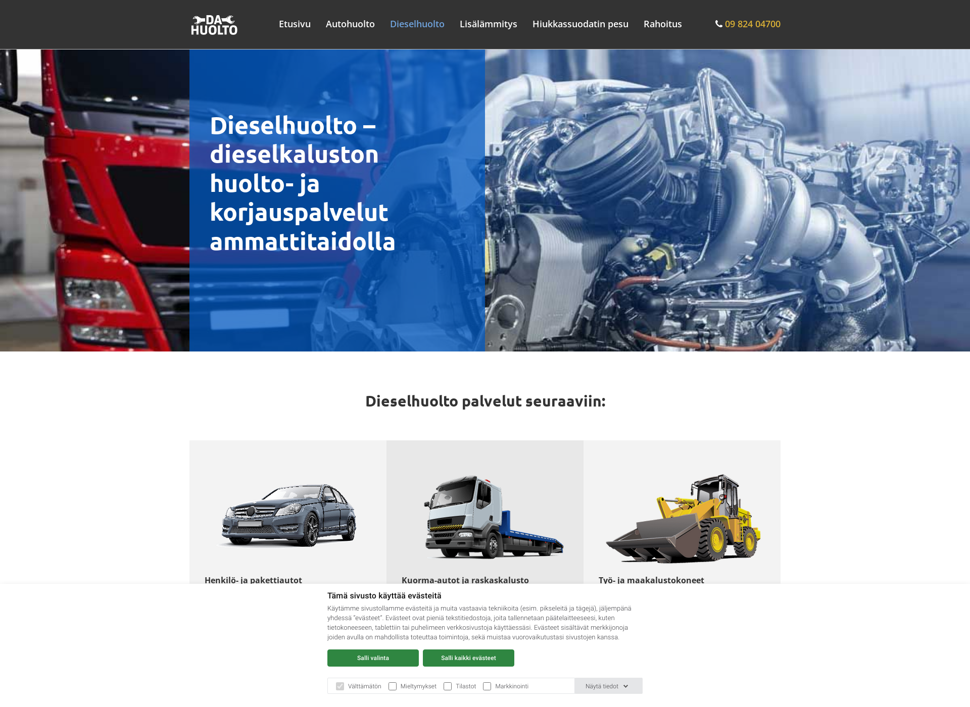 Screenshot for dieselhuoltosuomi.fi