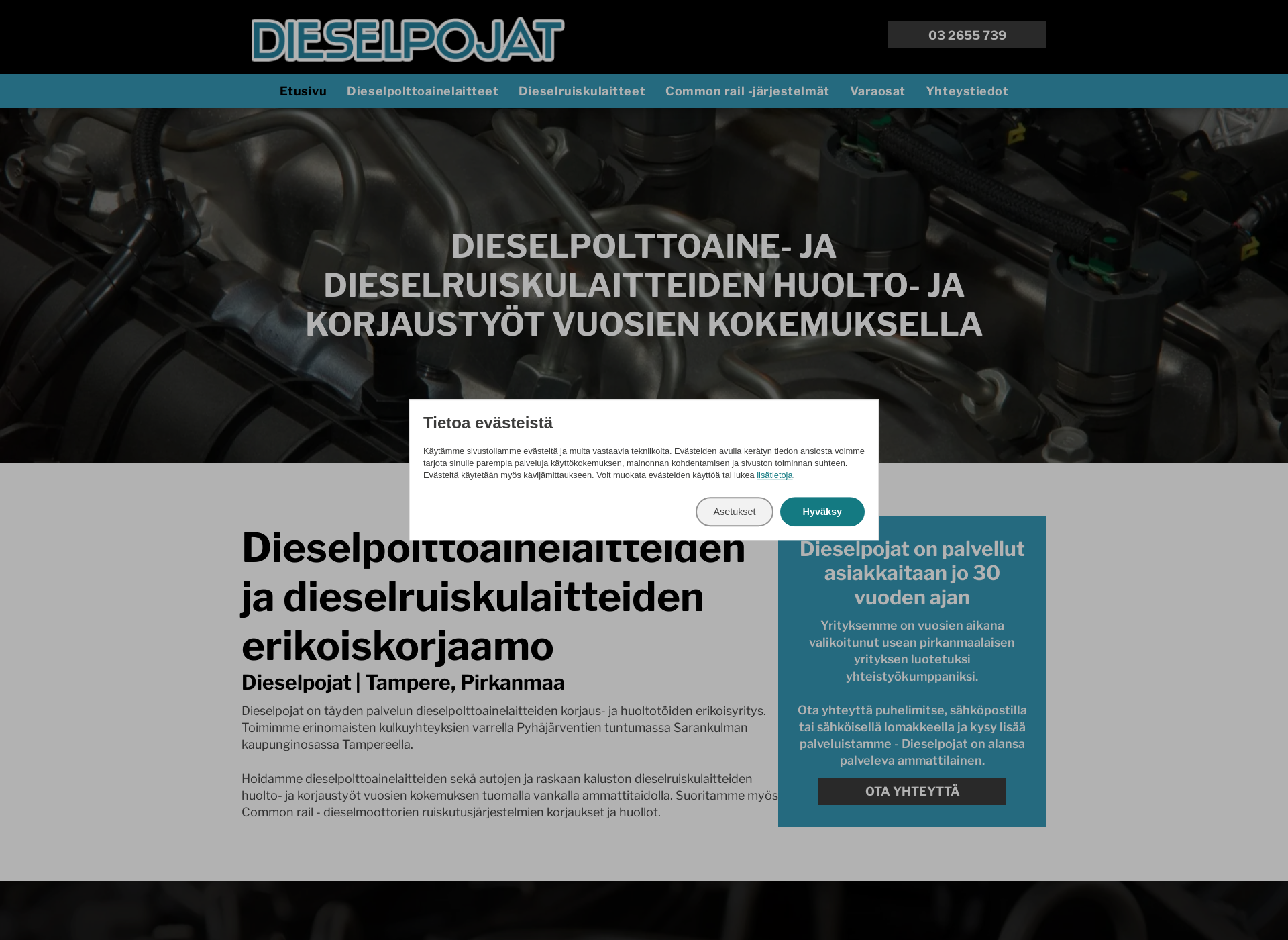 Screenshot for dieselpojat.fi