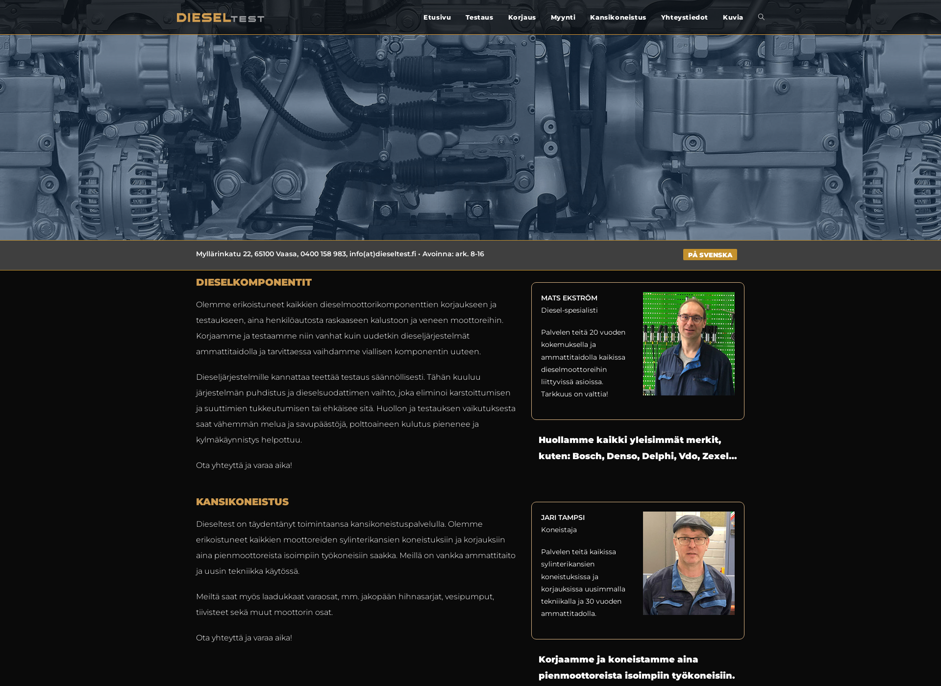 Screenshot for dieseltest.fi