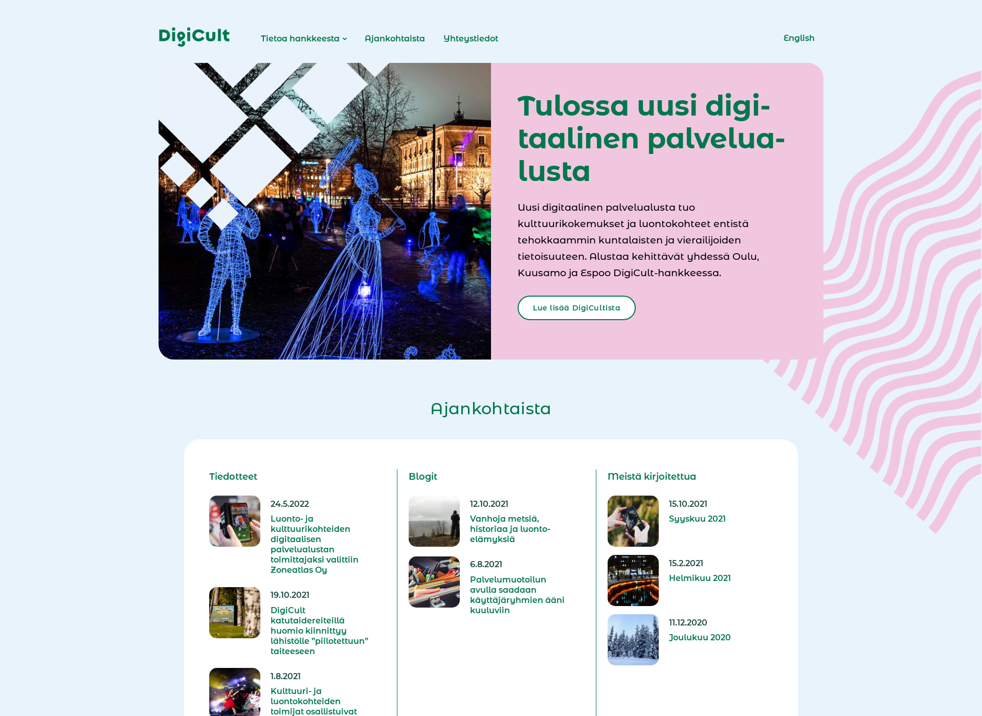 Screenshot for digicult.fi
