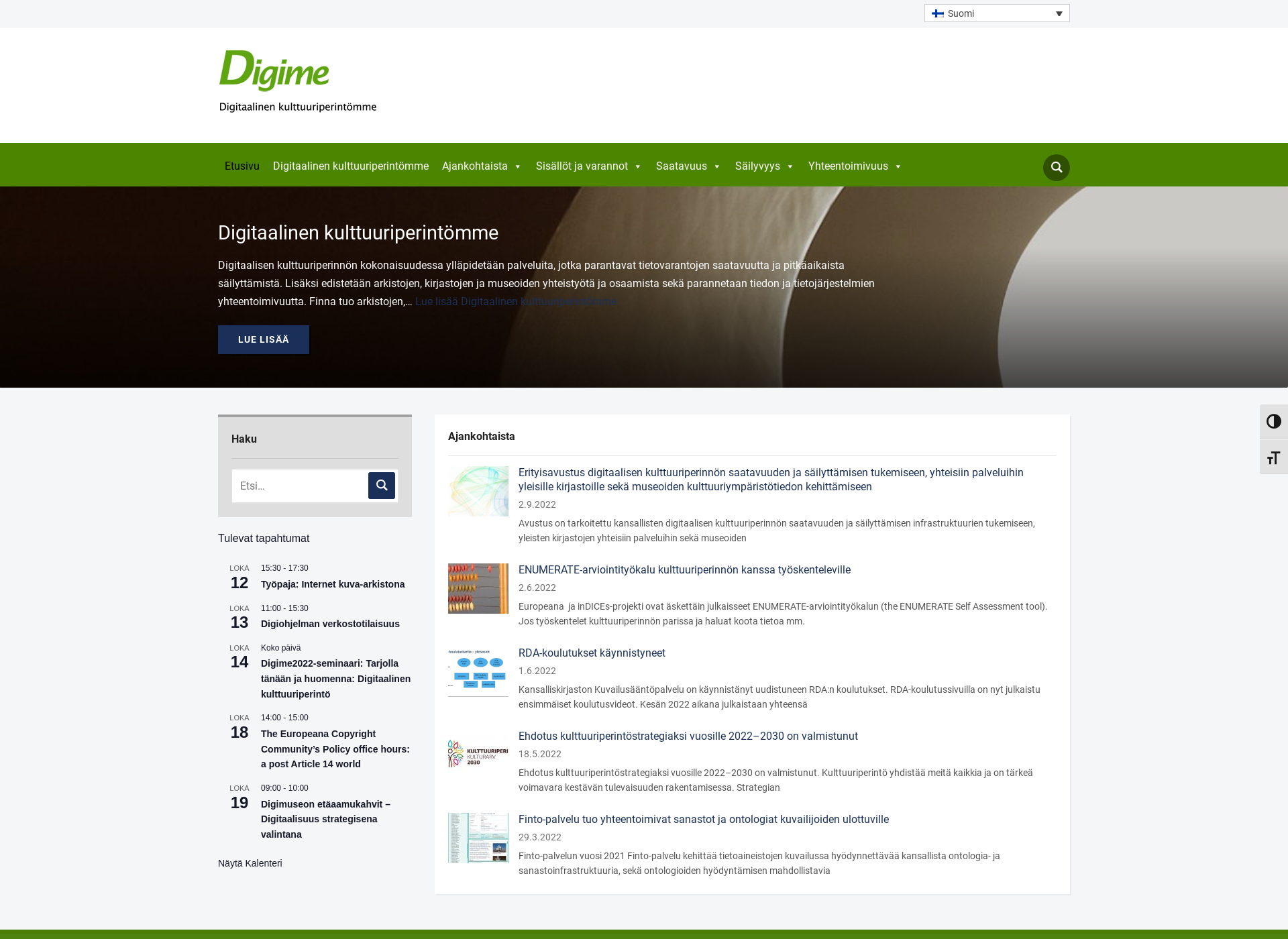 Screenshot for digime.fi