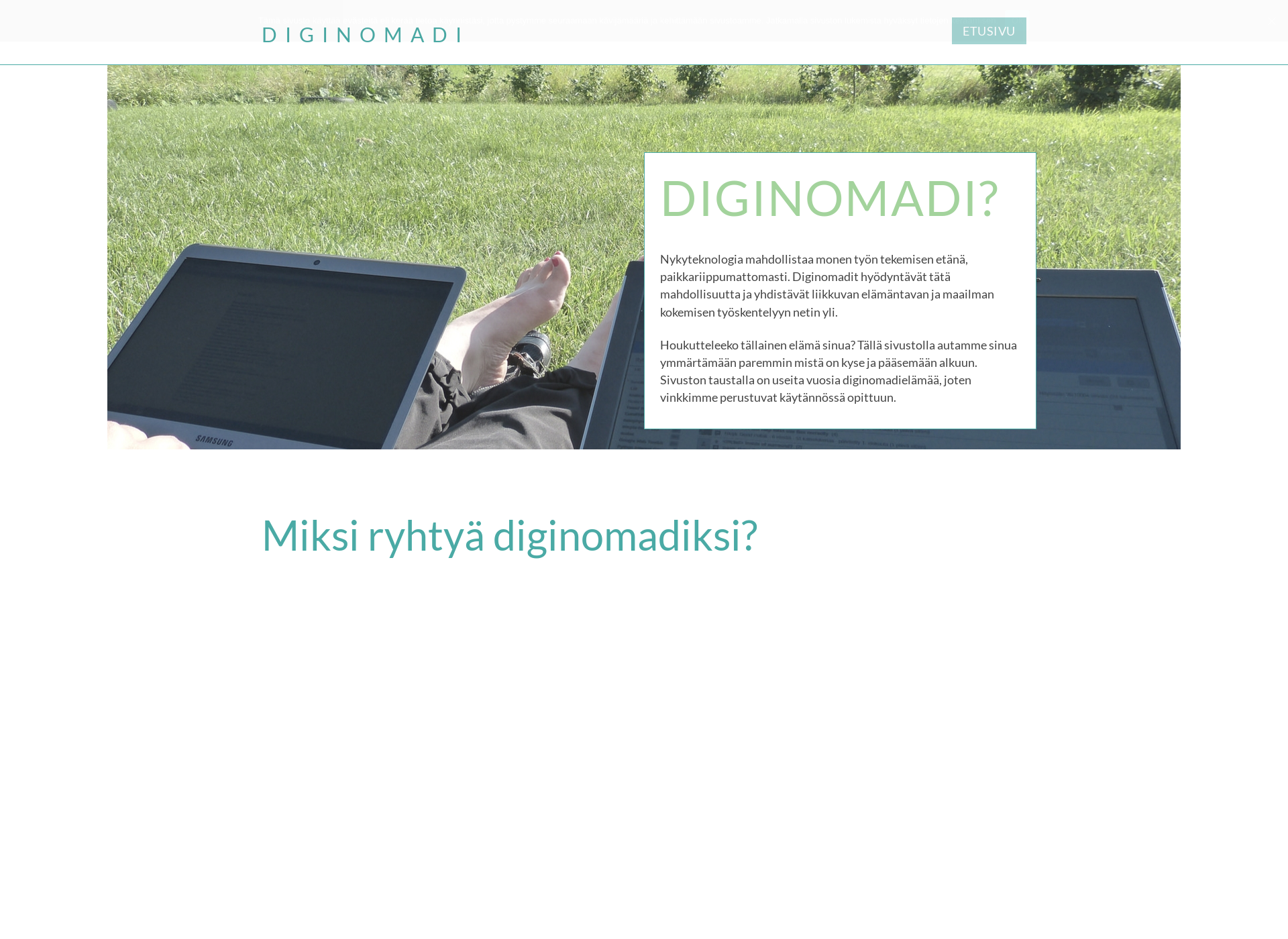Skärmdump för diginomadi.fi
