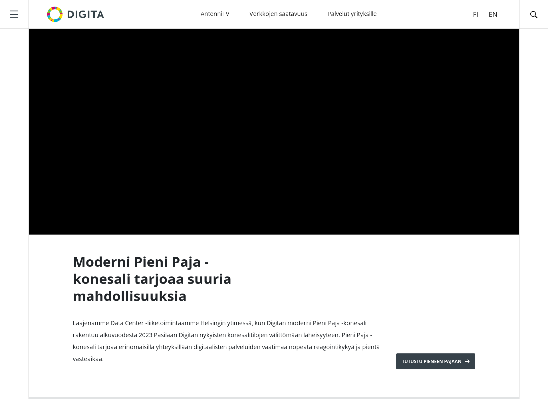 Skärmdump för digita.fi