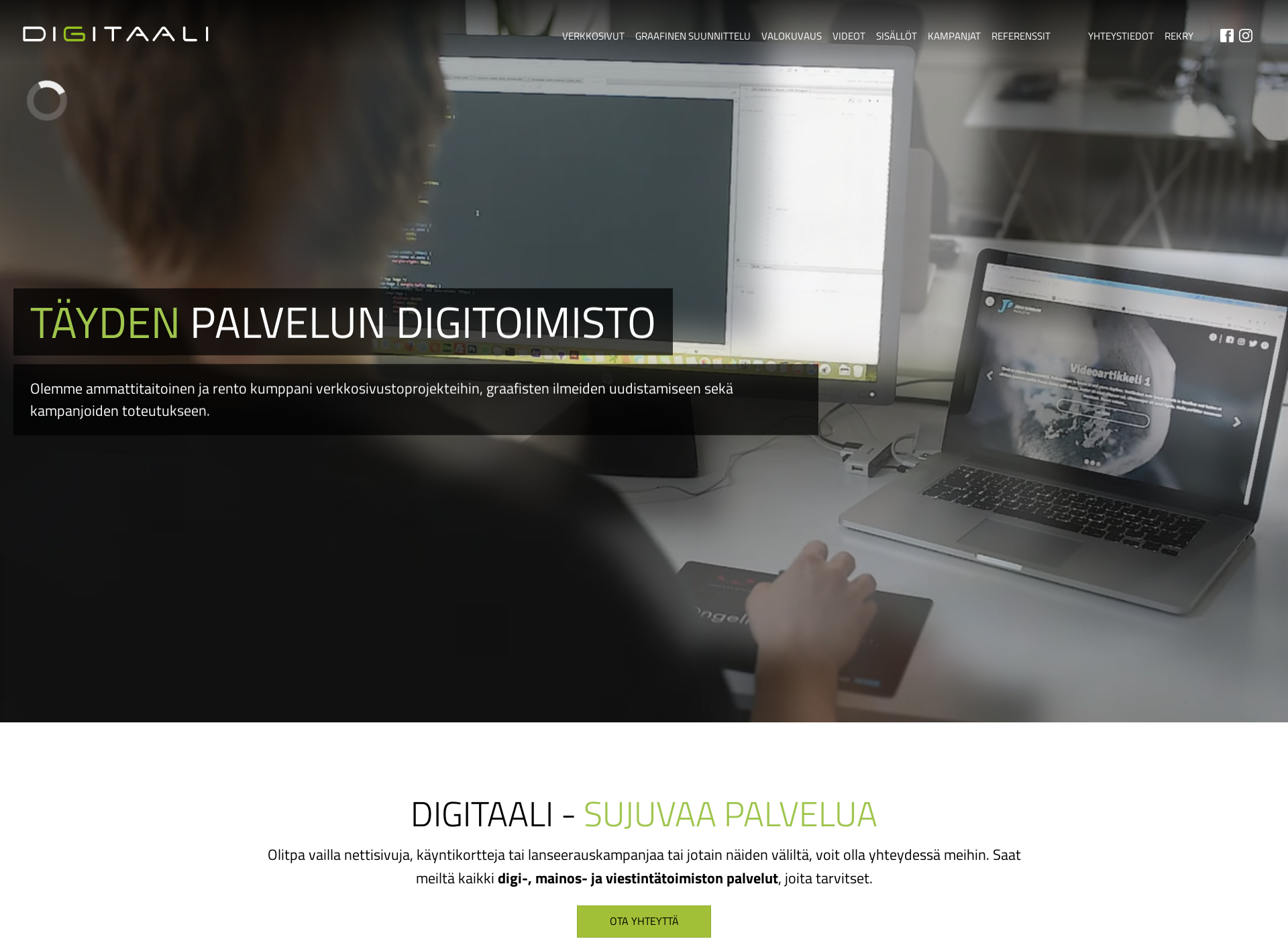Skärmdump för digitaali.fi