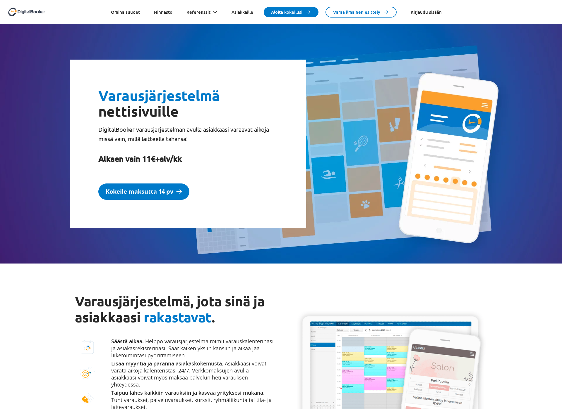 Screenshot for digitalbooker.fi