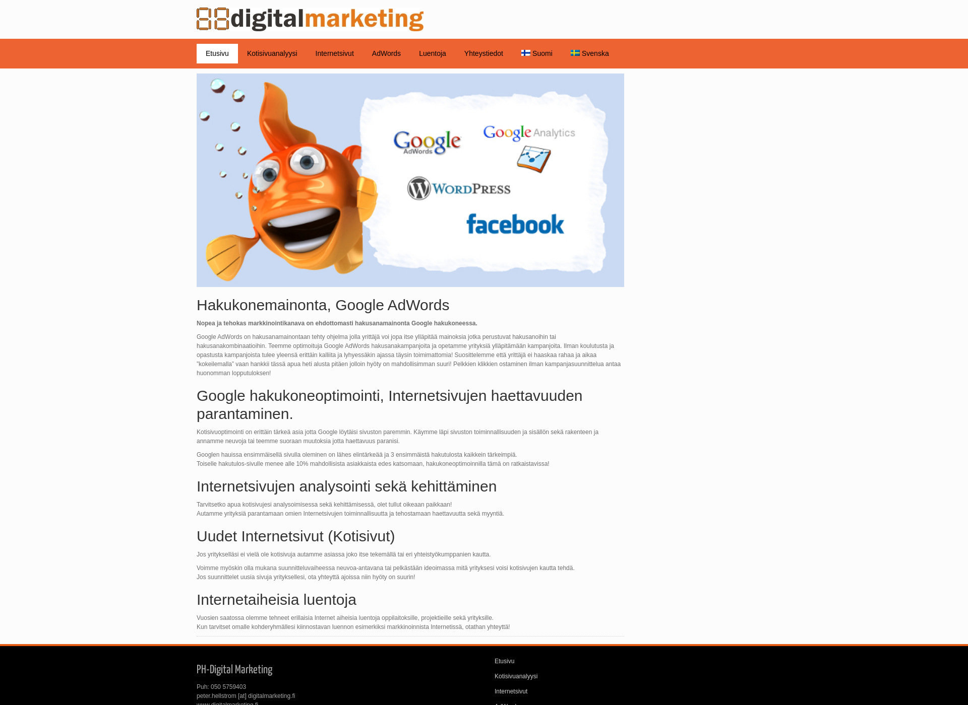 Screenshot for digitalmarketing.fi