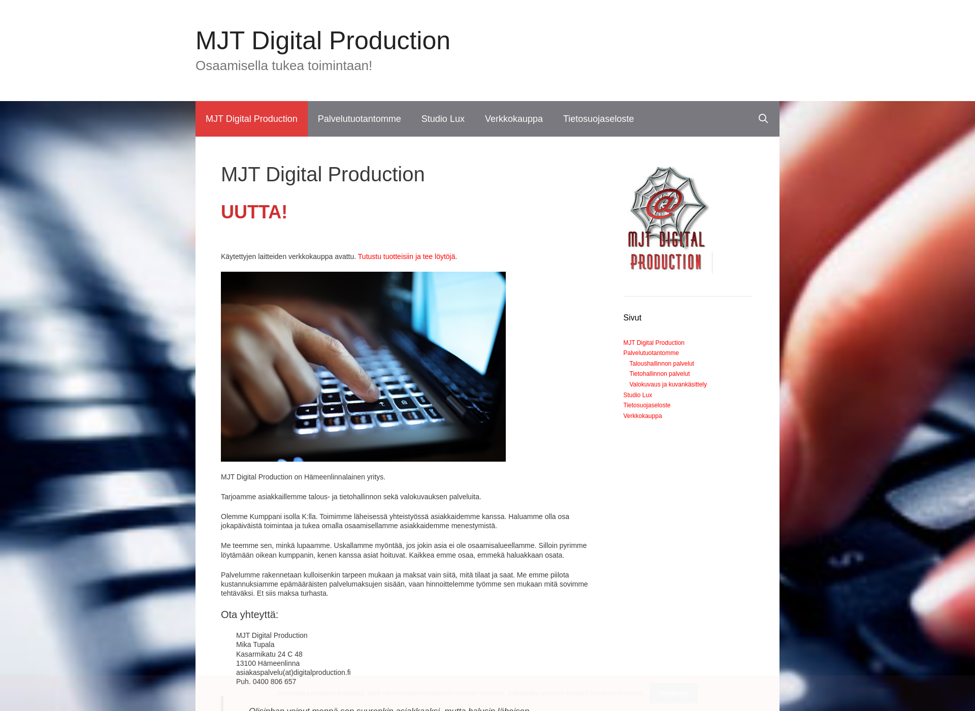 Screenshot for digitalproduction.fi