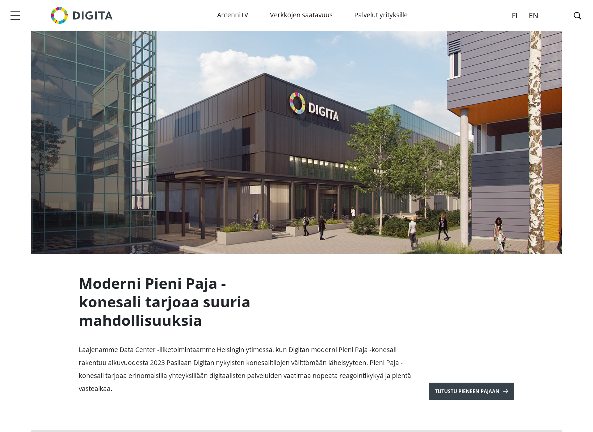 Screenshot for digitamahdollistaa.fi