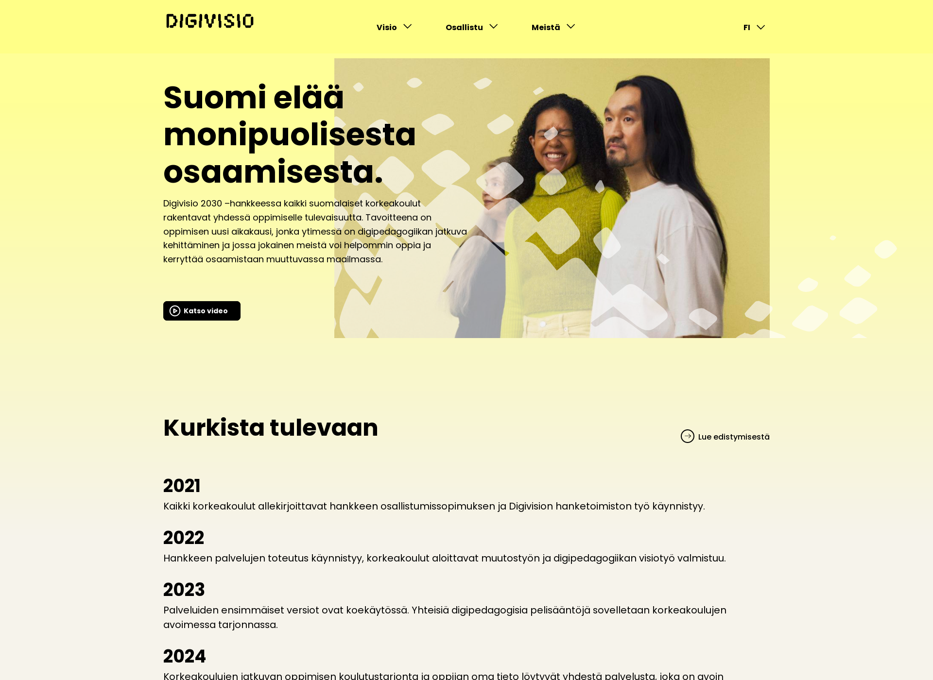 Skärmdump för digivisio2030.fi