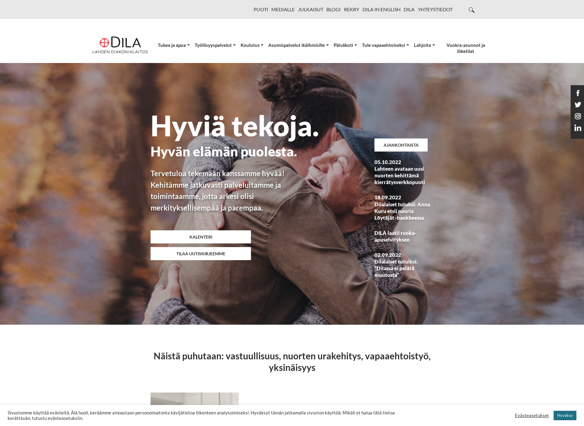 Skärmdump för dila.fi