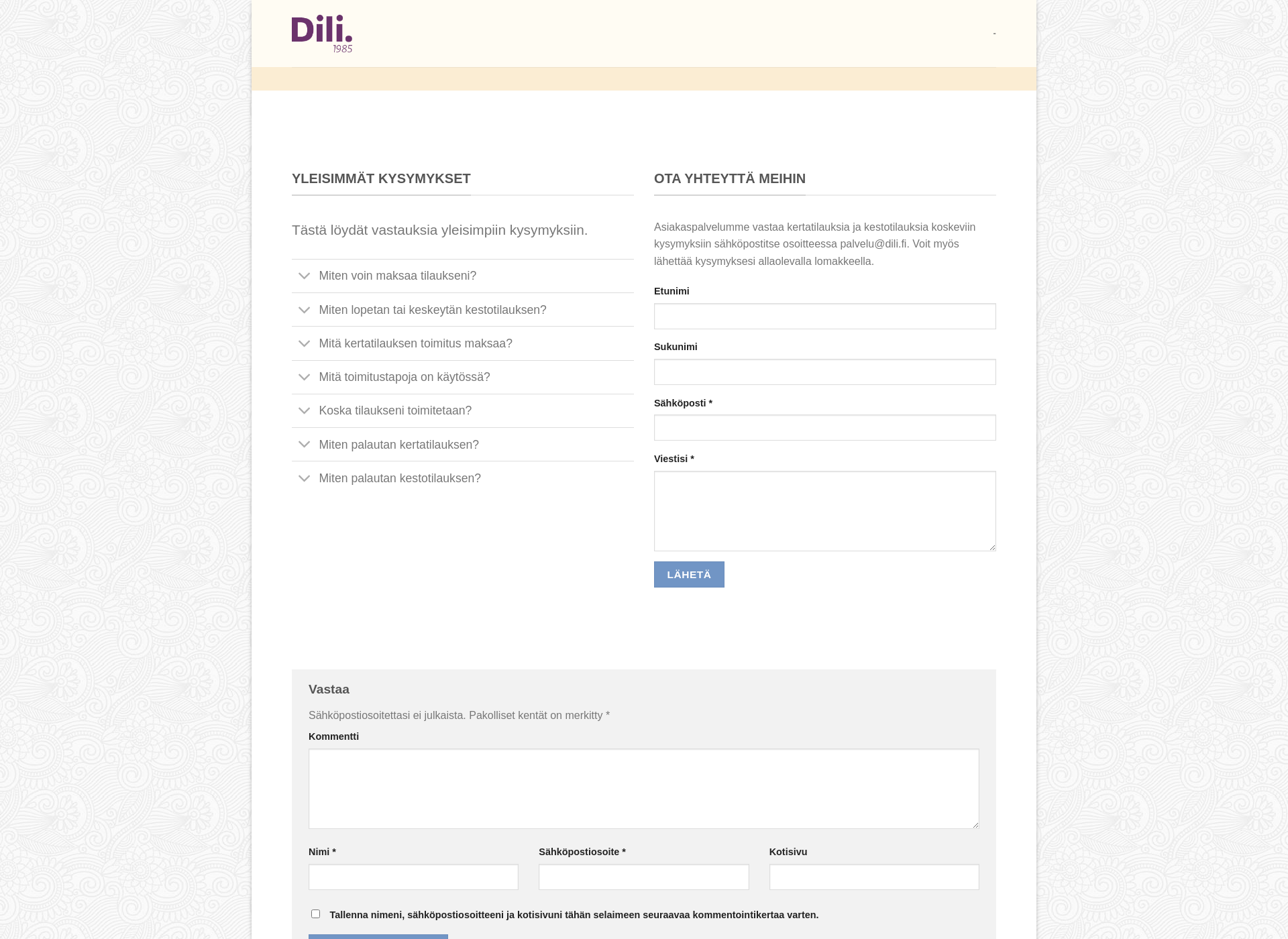 Screenshot for dili.fi