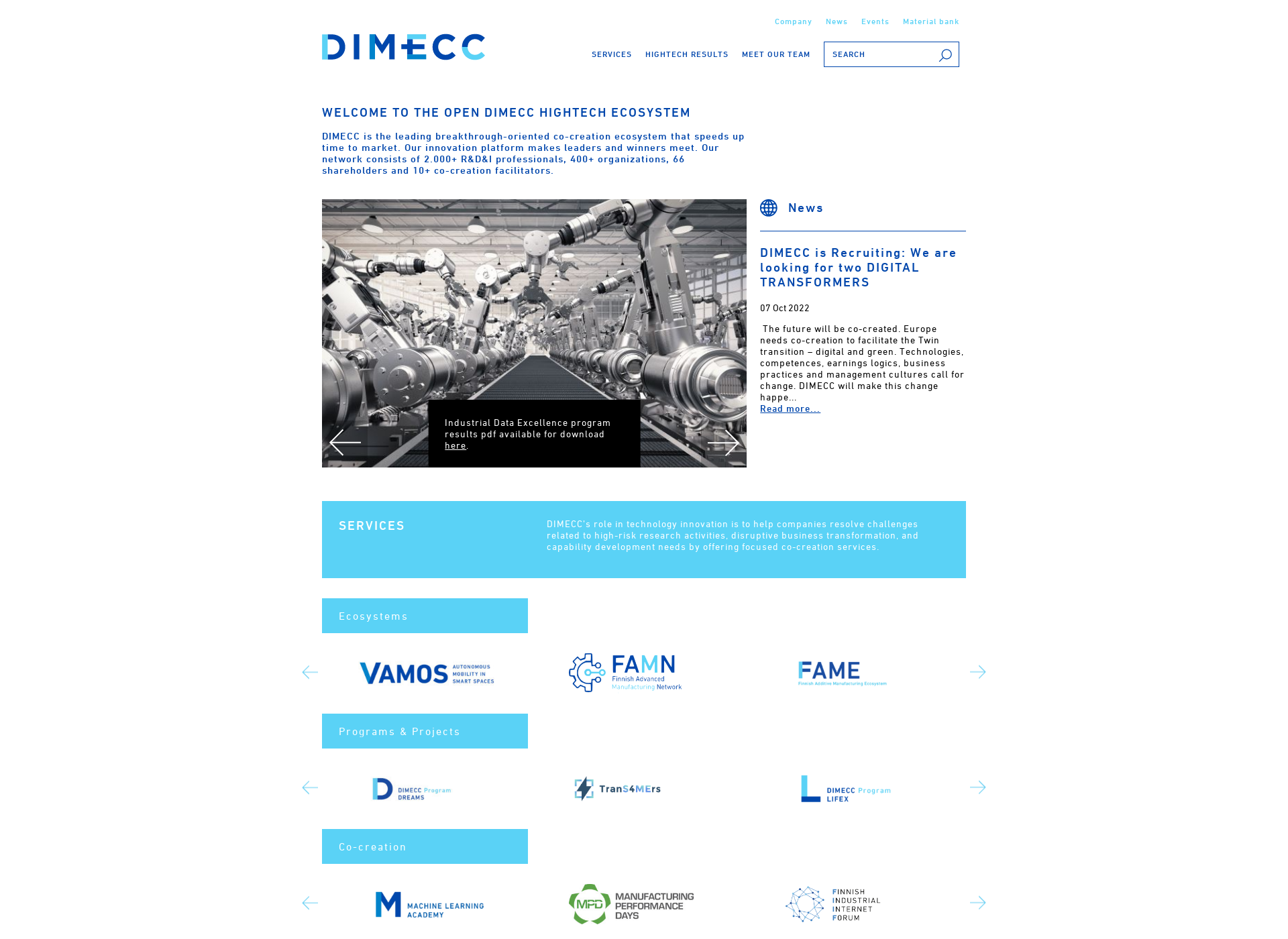 Screenshot for dimecc.com