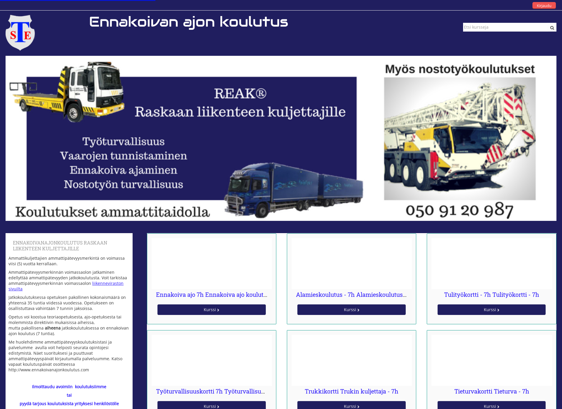 Skärmdump för direktiivikouluttaja.fi