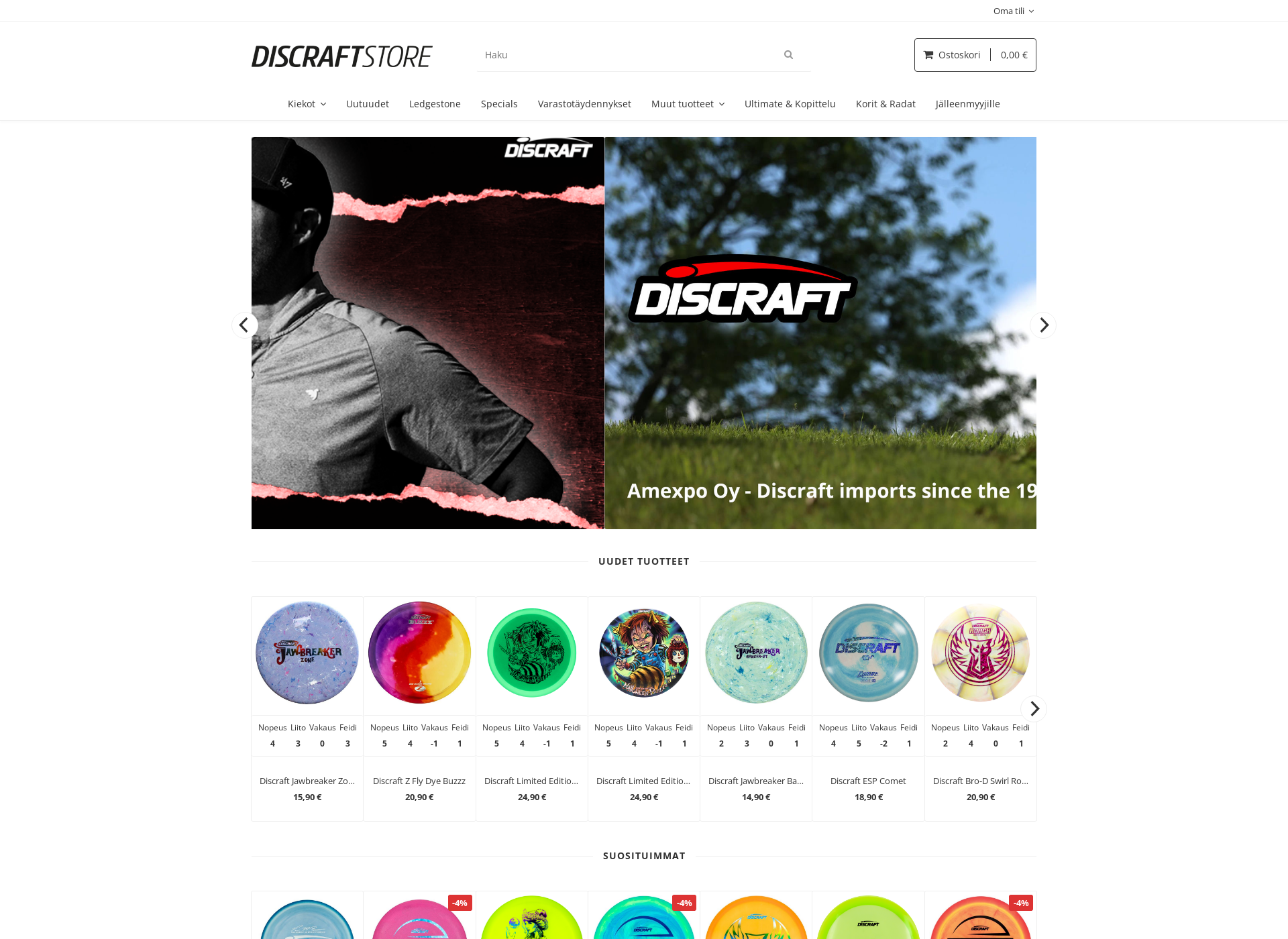 Skärmdump för discgolf.fi