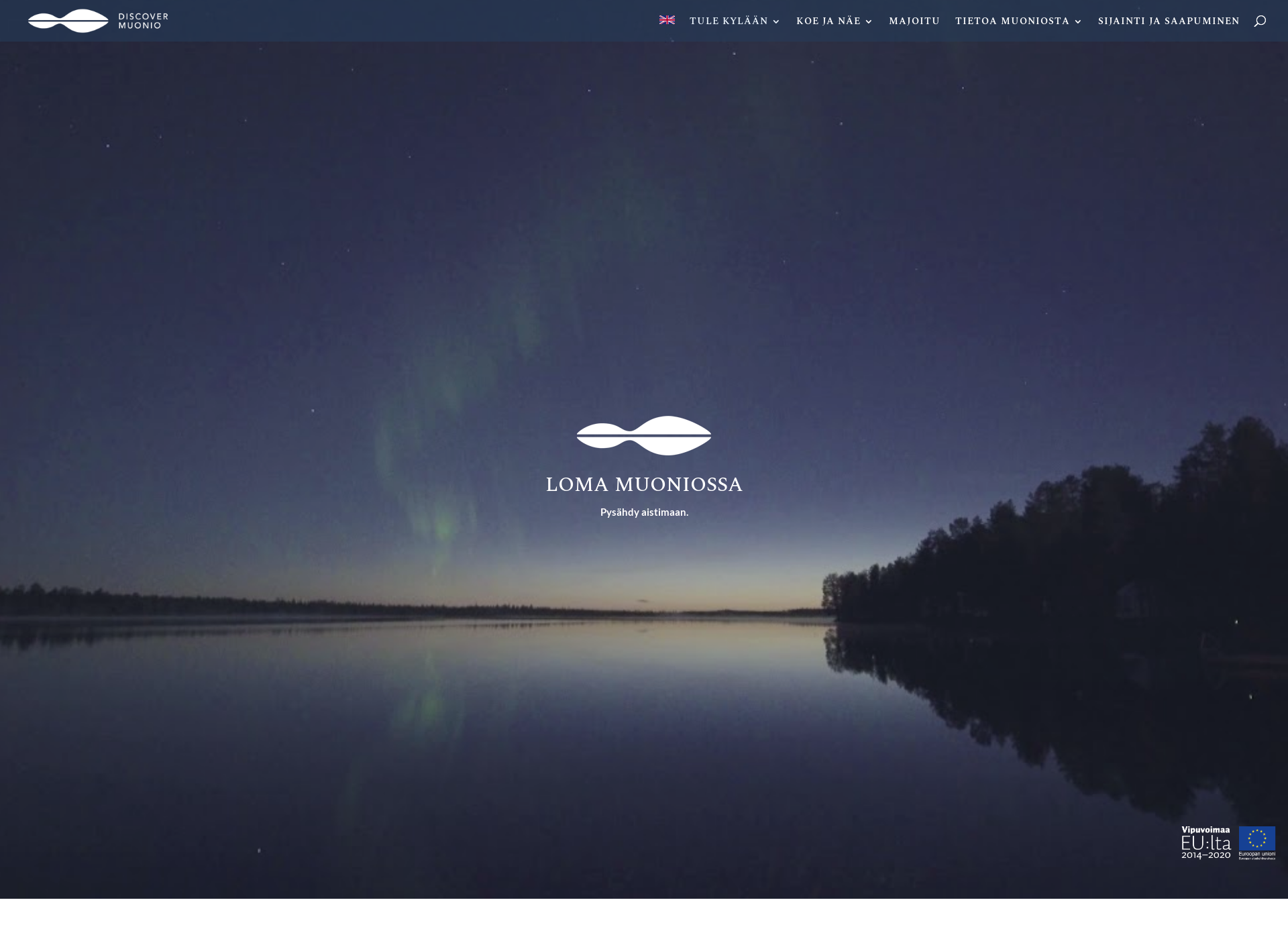 Skärmdump för discovermuonio.fi