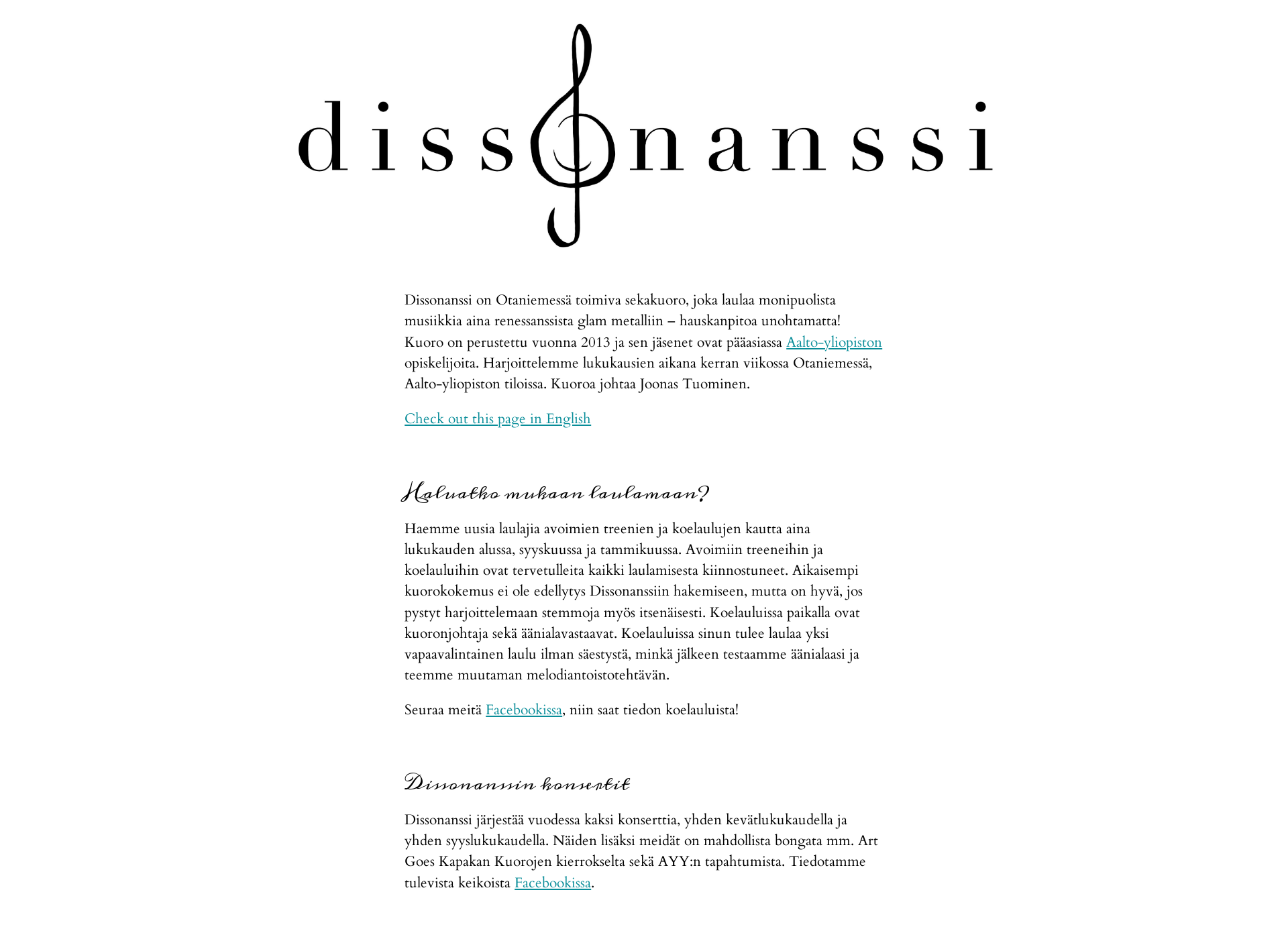 Skärmdump för dissonanssi.fi